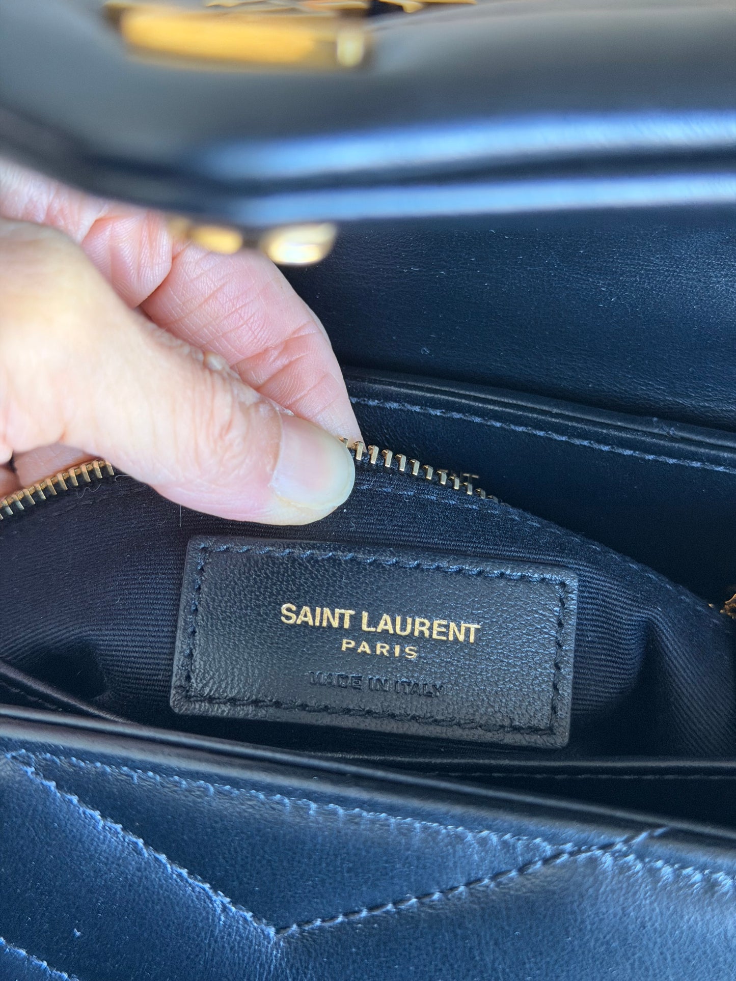 LouLou Toy Bag in black with GHW
