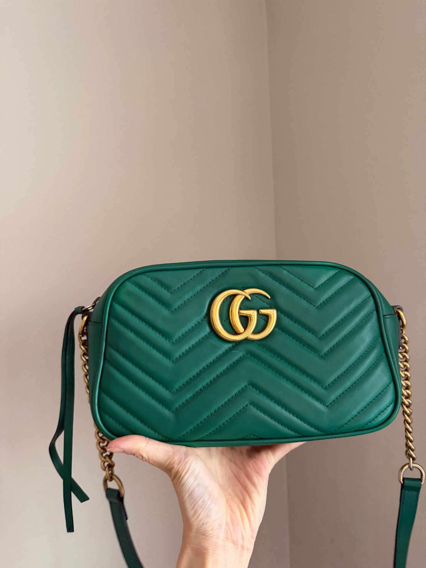 ❗️SOLD❗️Camera Marmont Bag in Green Small Size