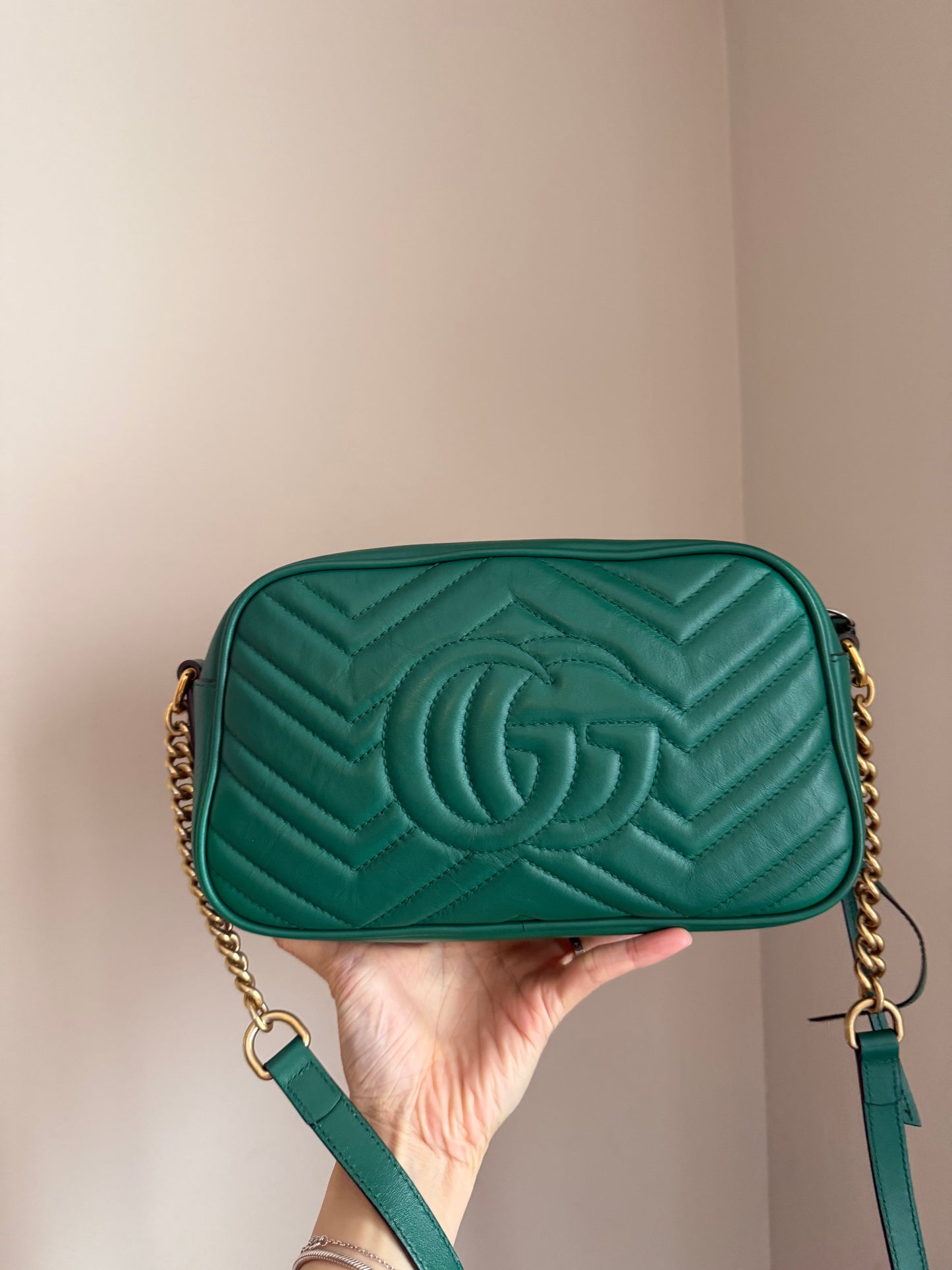 ❗️SOLD❗️Camera Marmont Bag in Green Small Size