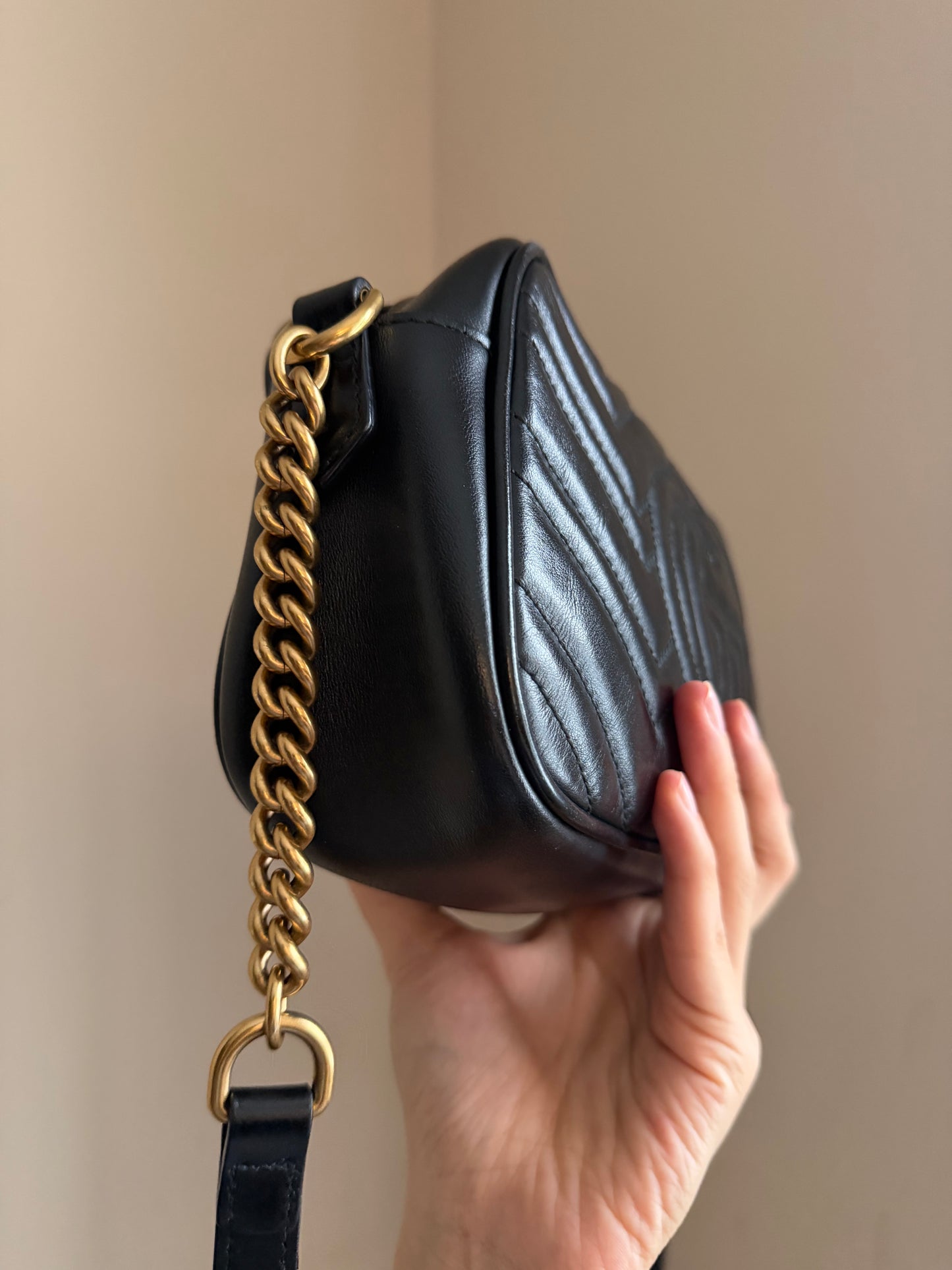 ❗️SOLD❗️Black Small Marmont Camera Bag