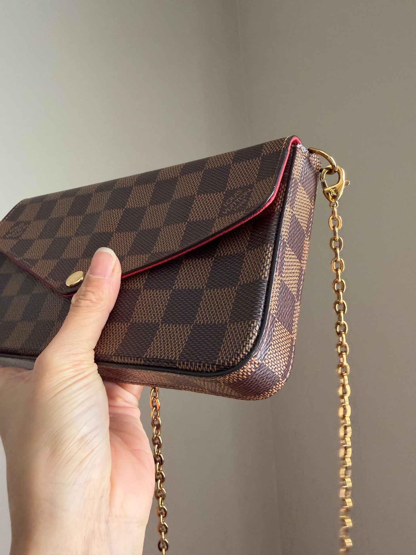 ❗️SOLD❗️ Damier Ebene Felicie Both Inserts