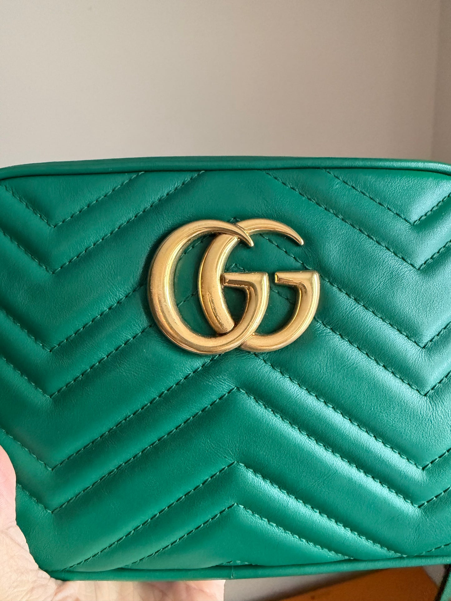 ❗️SOLD❗️Camera Marmont Bag in Green Small Size