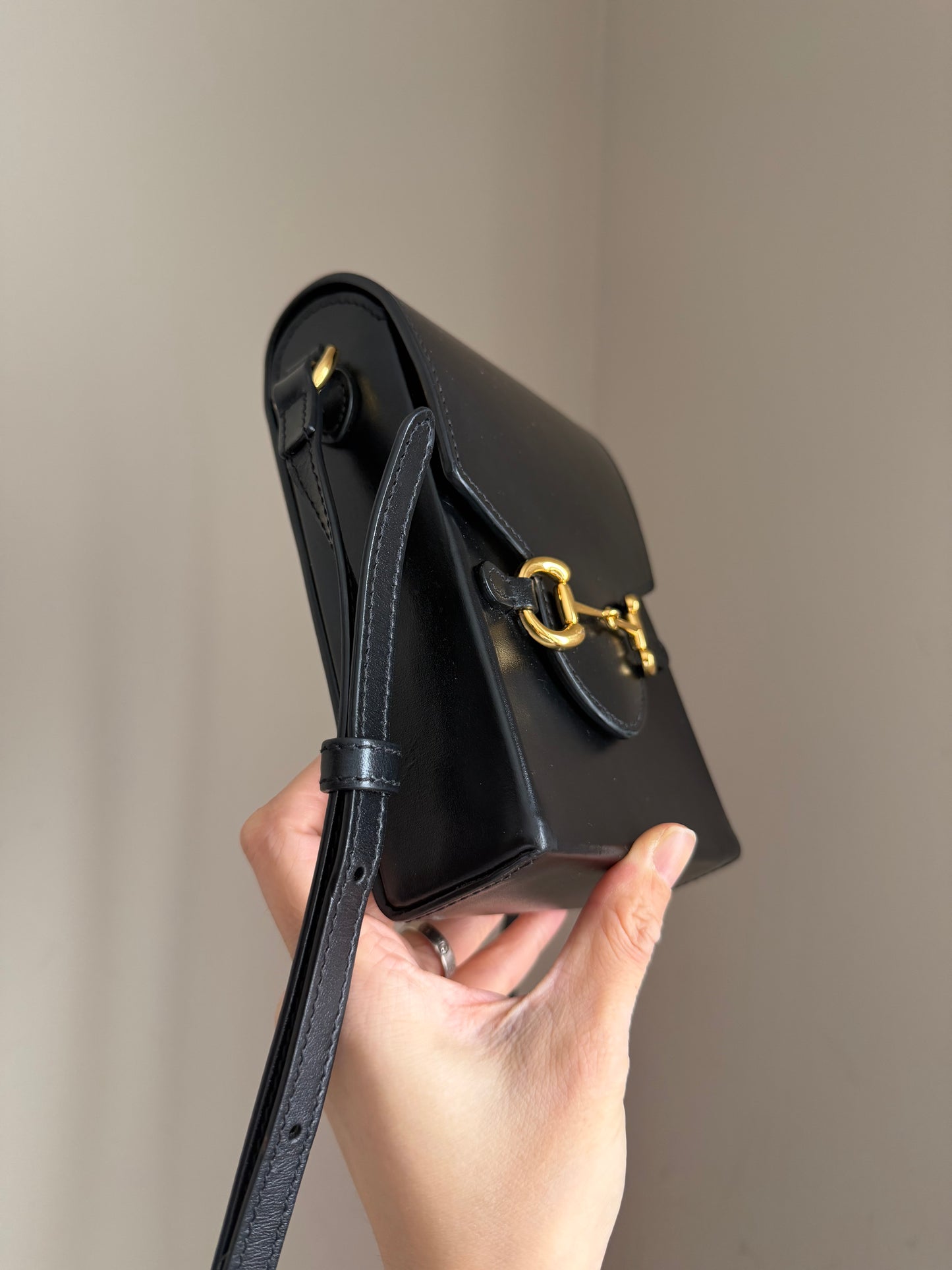 ❗️SOLD❗️Black Horsebit Phone Holder