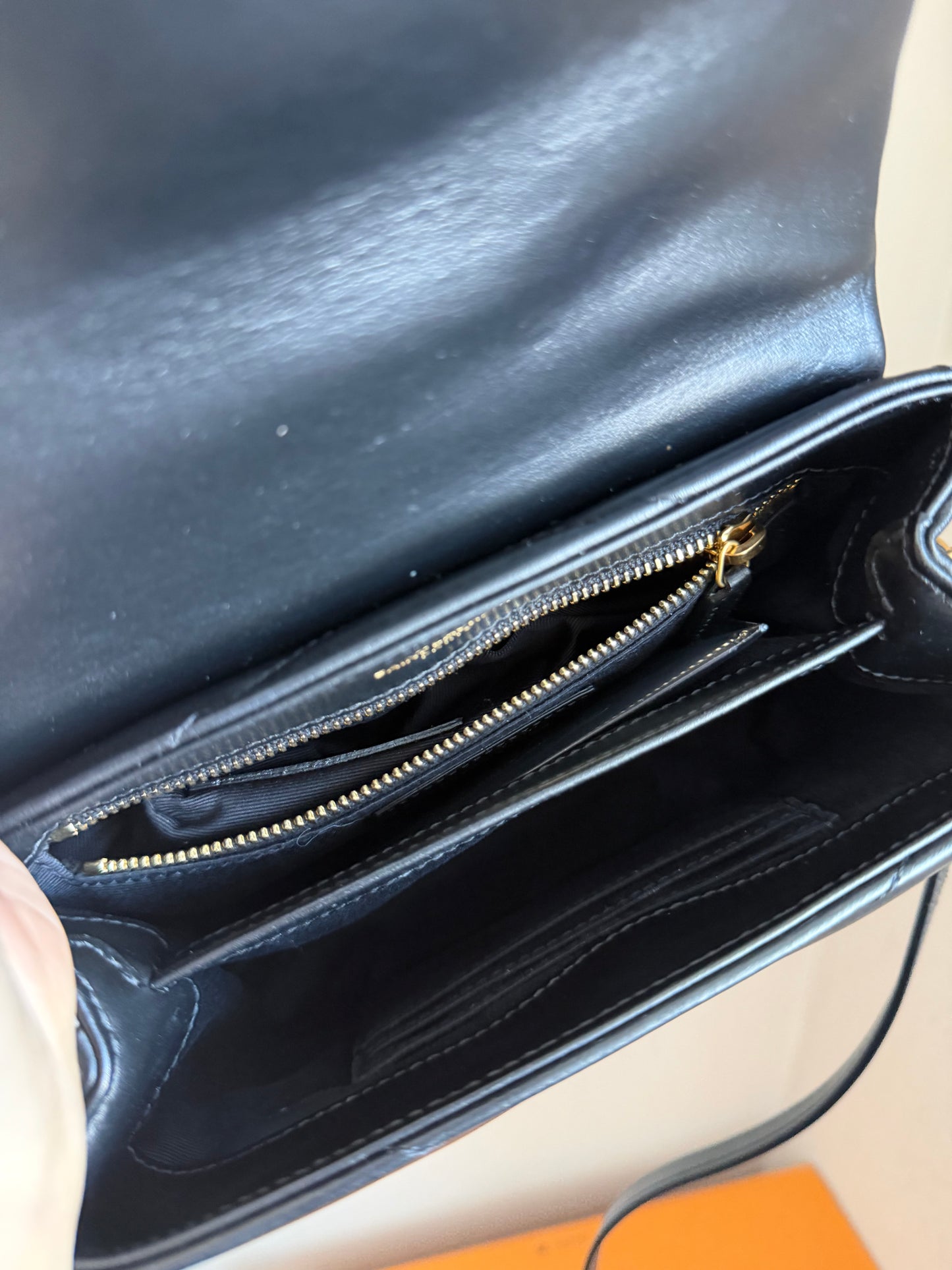 LouLou Toy Bag in black with GHW