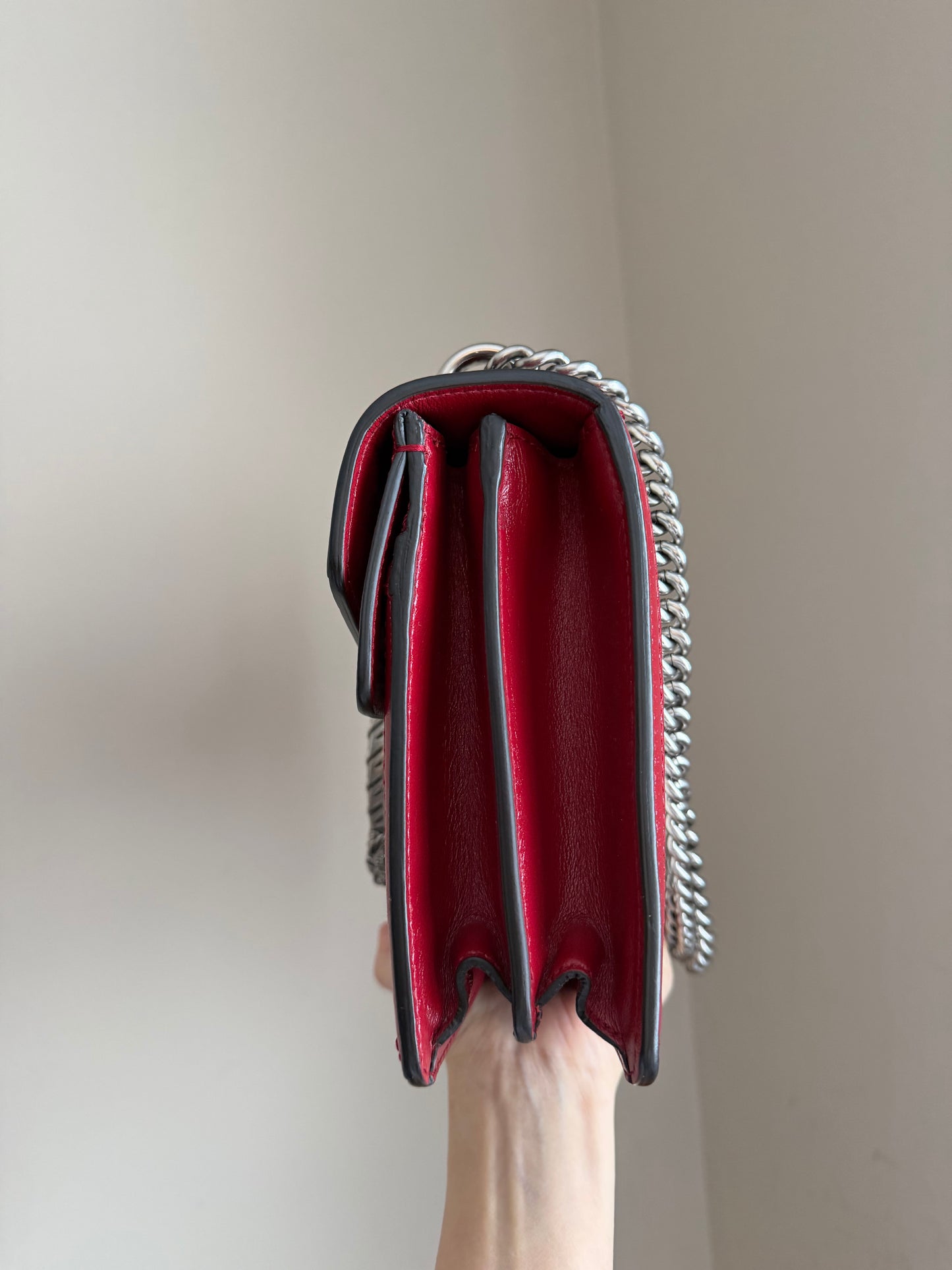 ❗️SOLD❗️Dionysus Small Tweed Red Leather