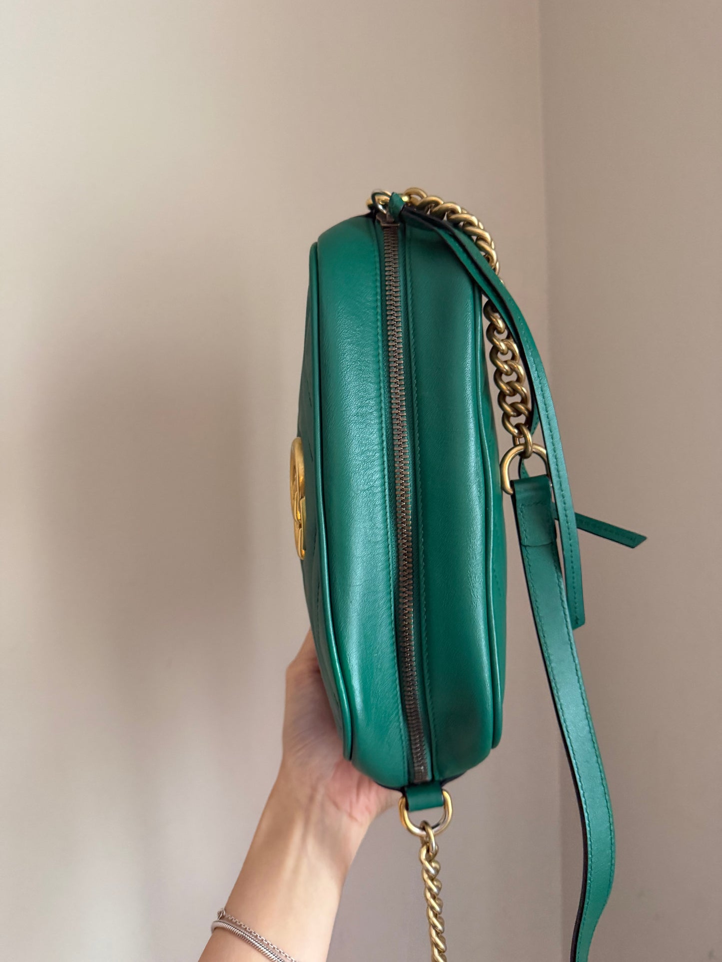 ❗️SOLD❗️Camera Marmont Bag in Green Small Size