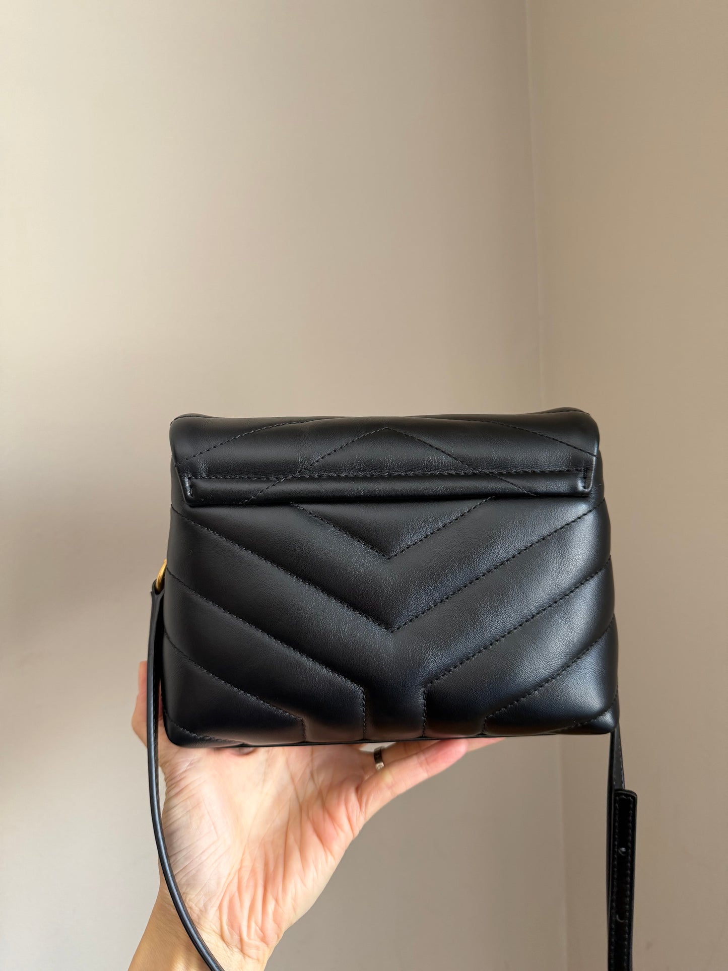 LouLou Toy Bag in black with GHW