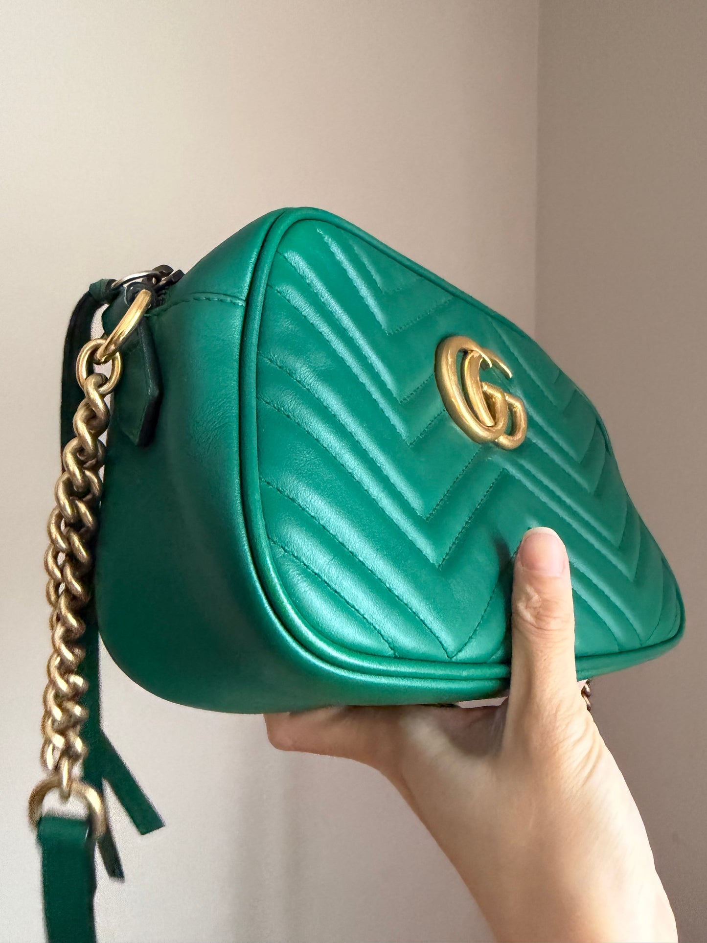 ❗️SOLD❗️Camera Marmont Bag in Green Small Size
