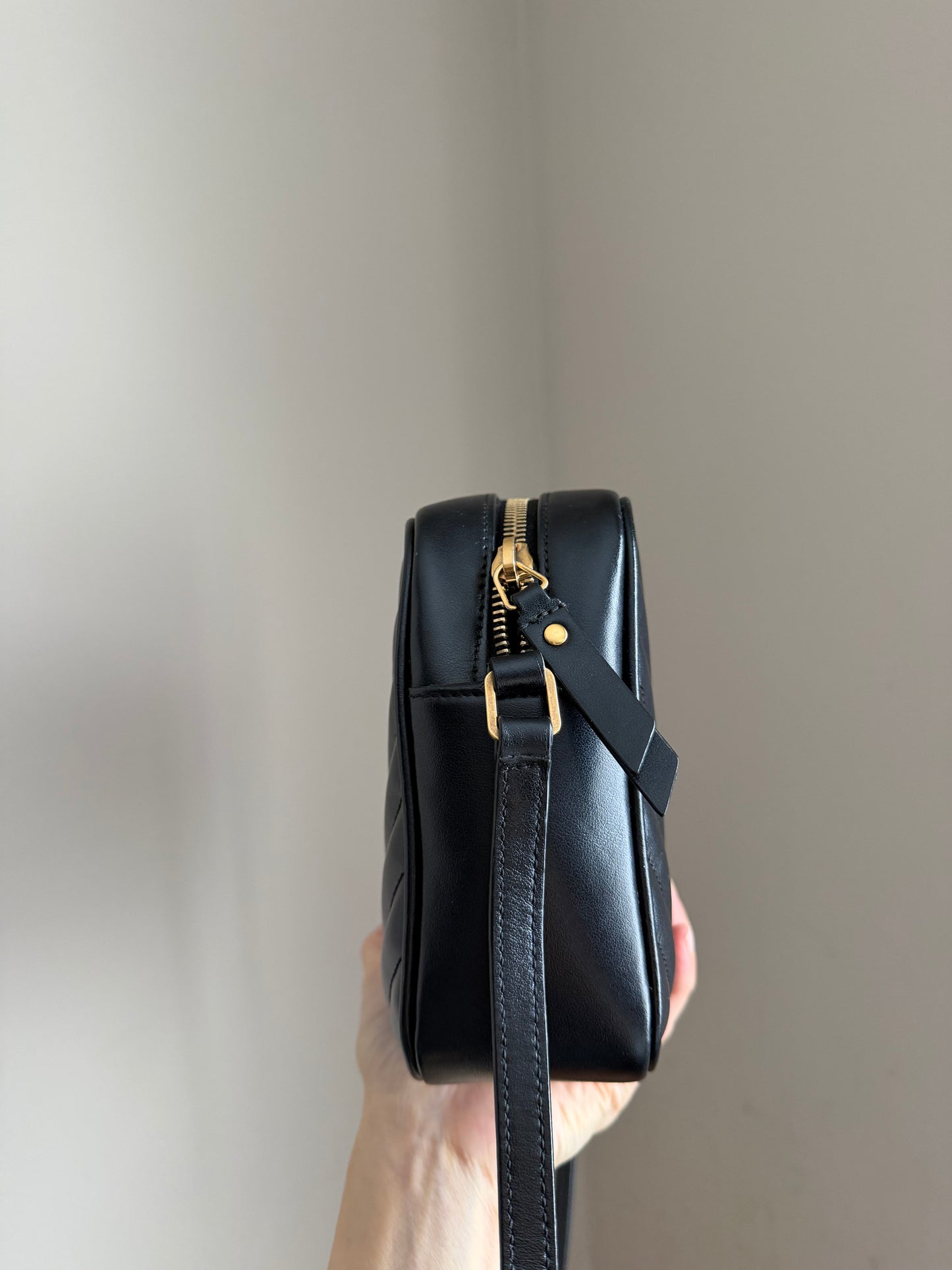 ❗️SOLD❗️Lou Camera Tassel Bag in Black Ghw