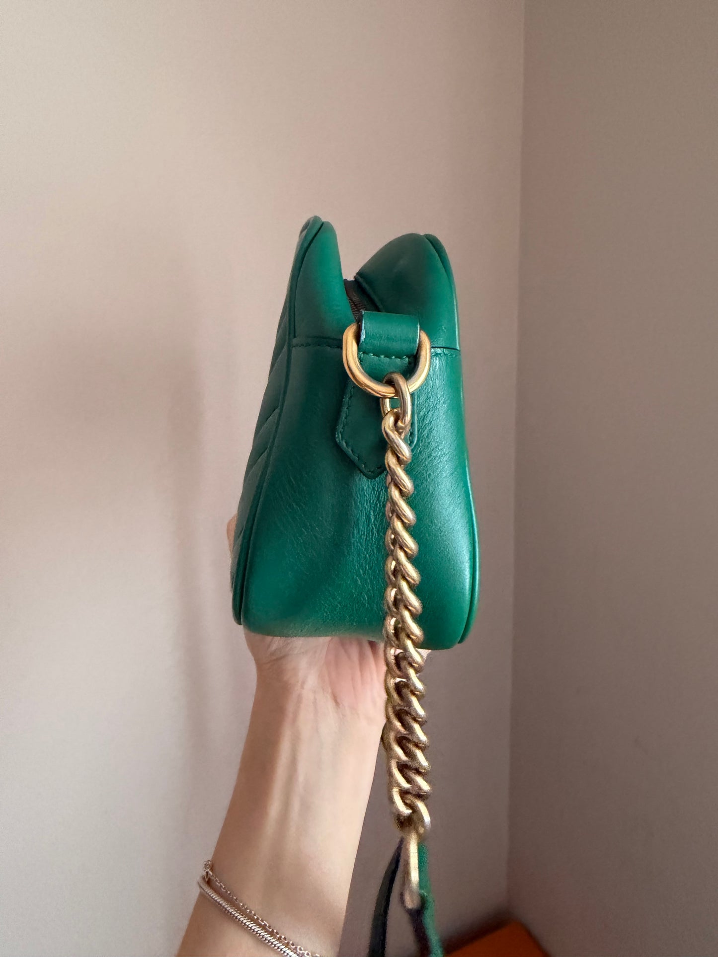 ❗️SOLD❗️Camera Marmont Bag in Green Small Size