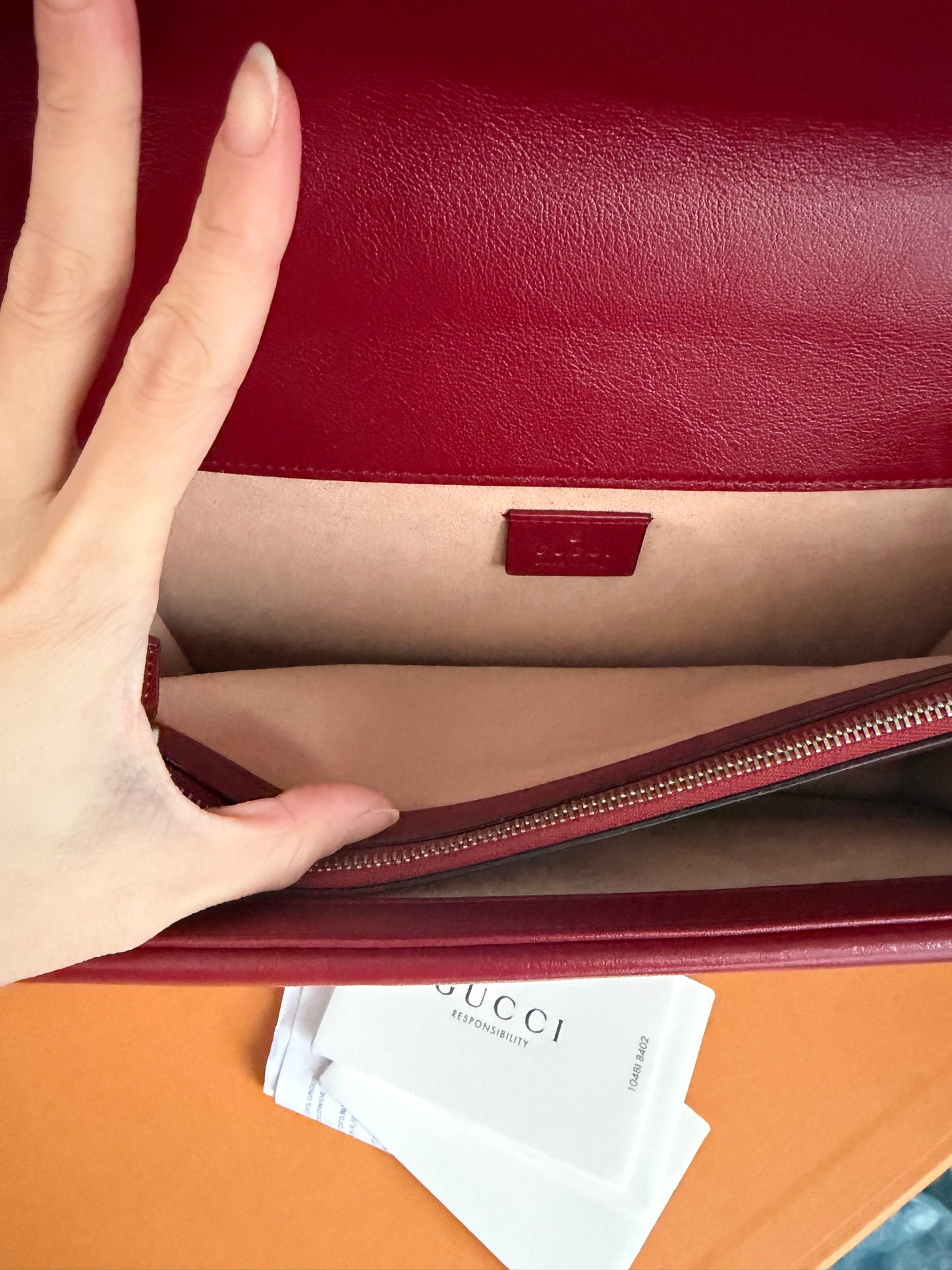 ❗️SOLD❗️Dionysus Small Tweed Red Leather