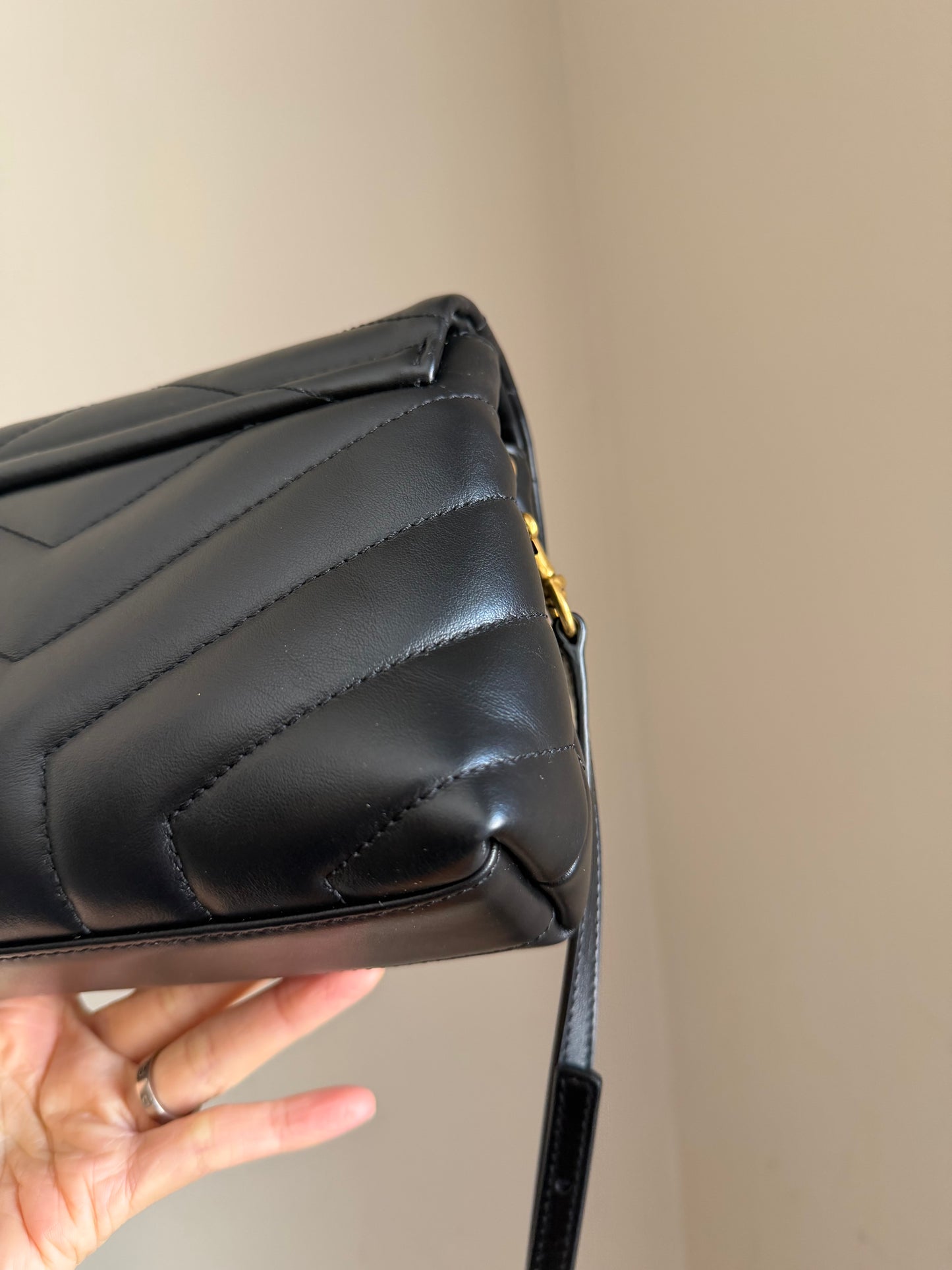LouLou Toy Bag in black with GHW
