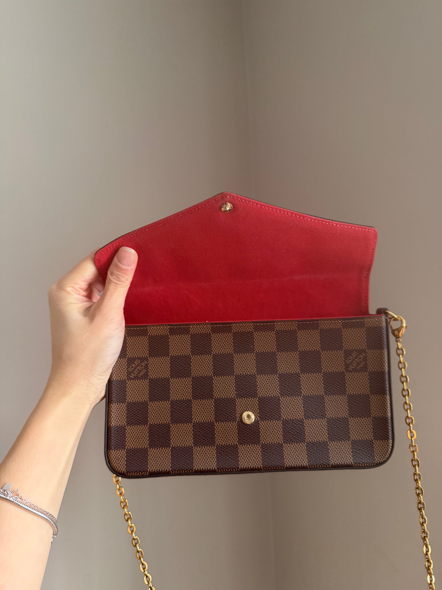❗️SOLD❗️ Damier Ebene Felicie Both Inserts