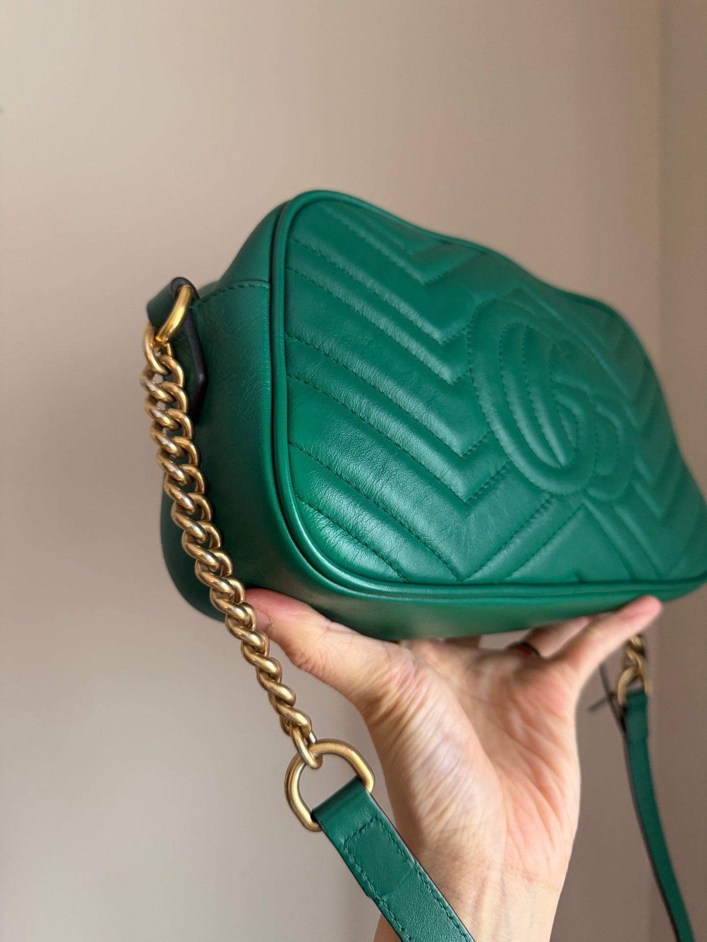 ❗️SOLD❗️Camera Marmont Bag in Green Small Size