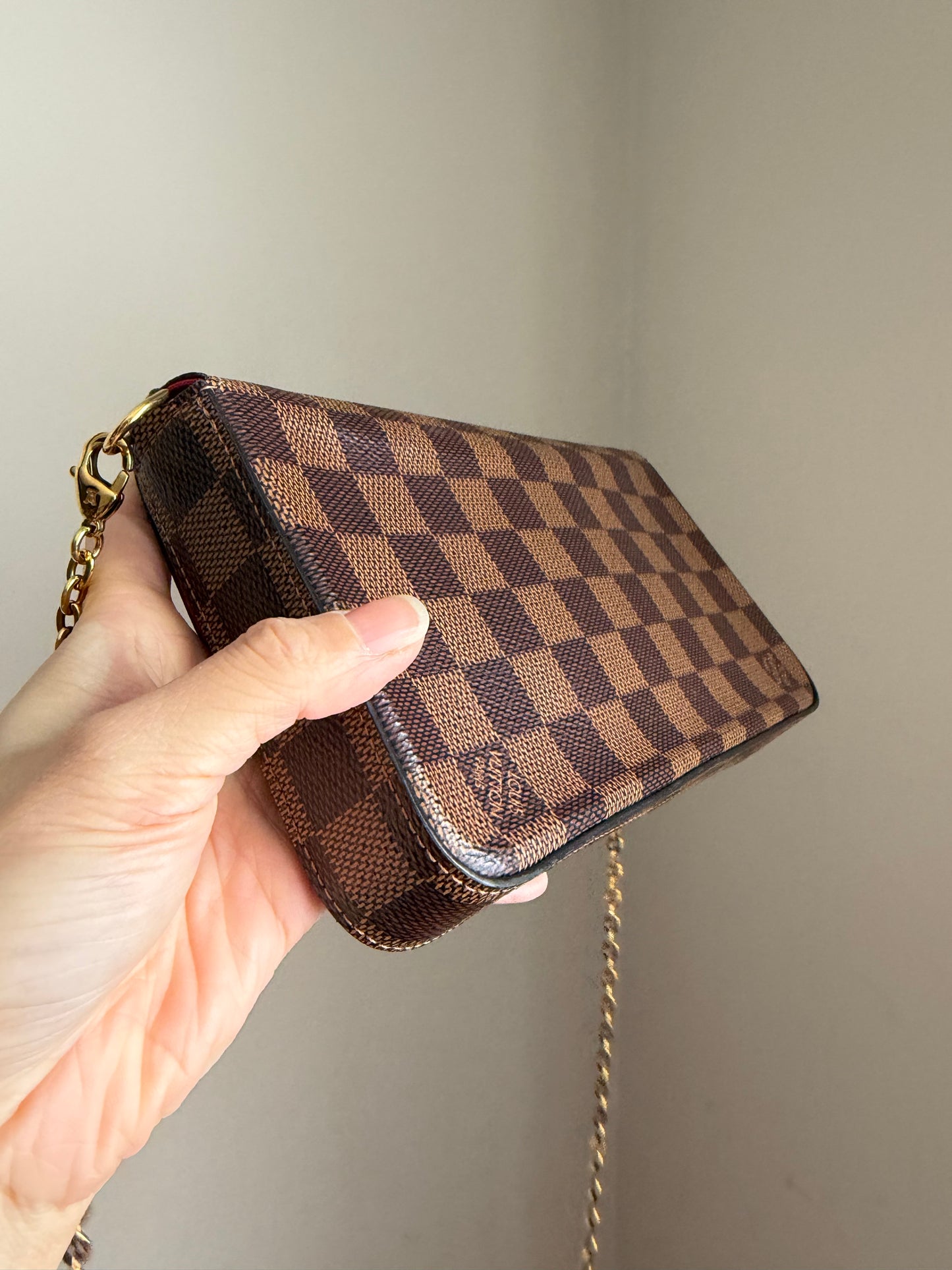 ❗️SOLD❗️ Damier Ebene Felicie Both Inserts
