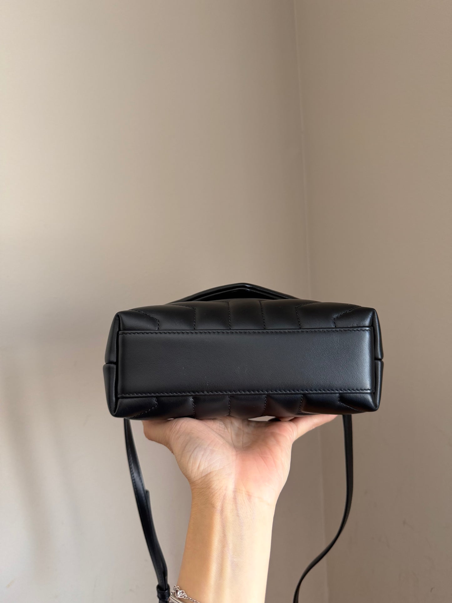 LouLou Toy Bag in black with GHW