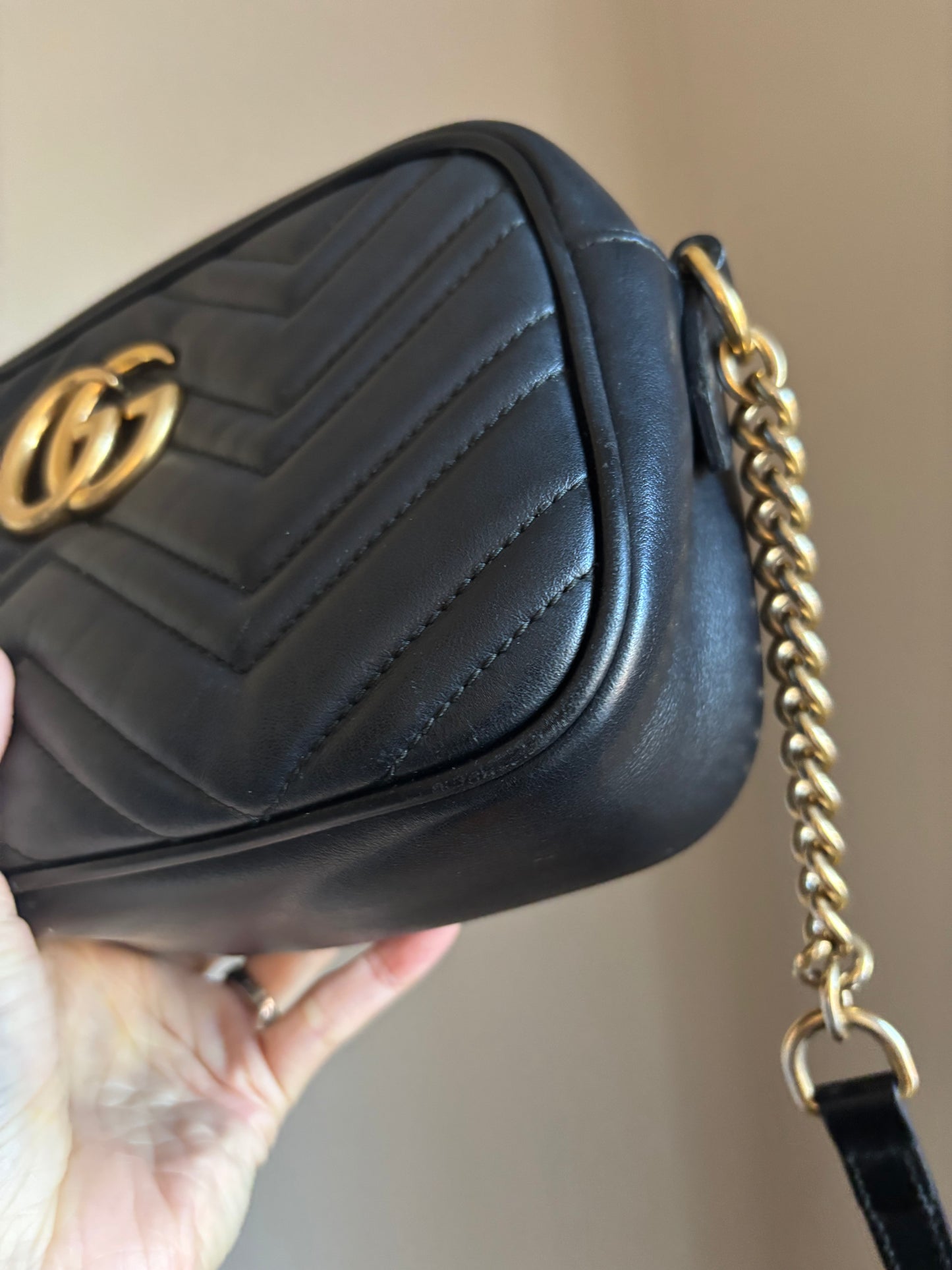 ❗️SOLD❗️Black Camera Marmont Small Bag