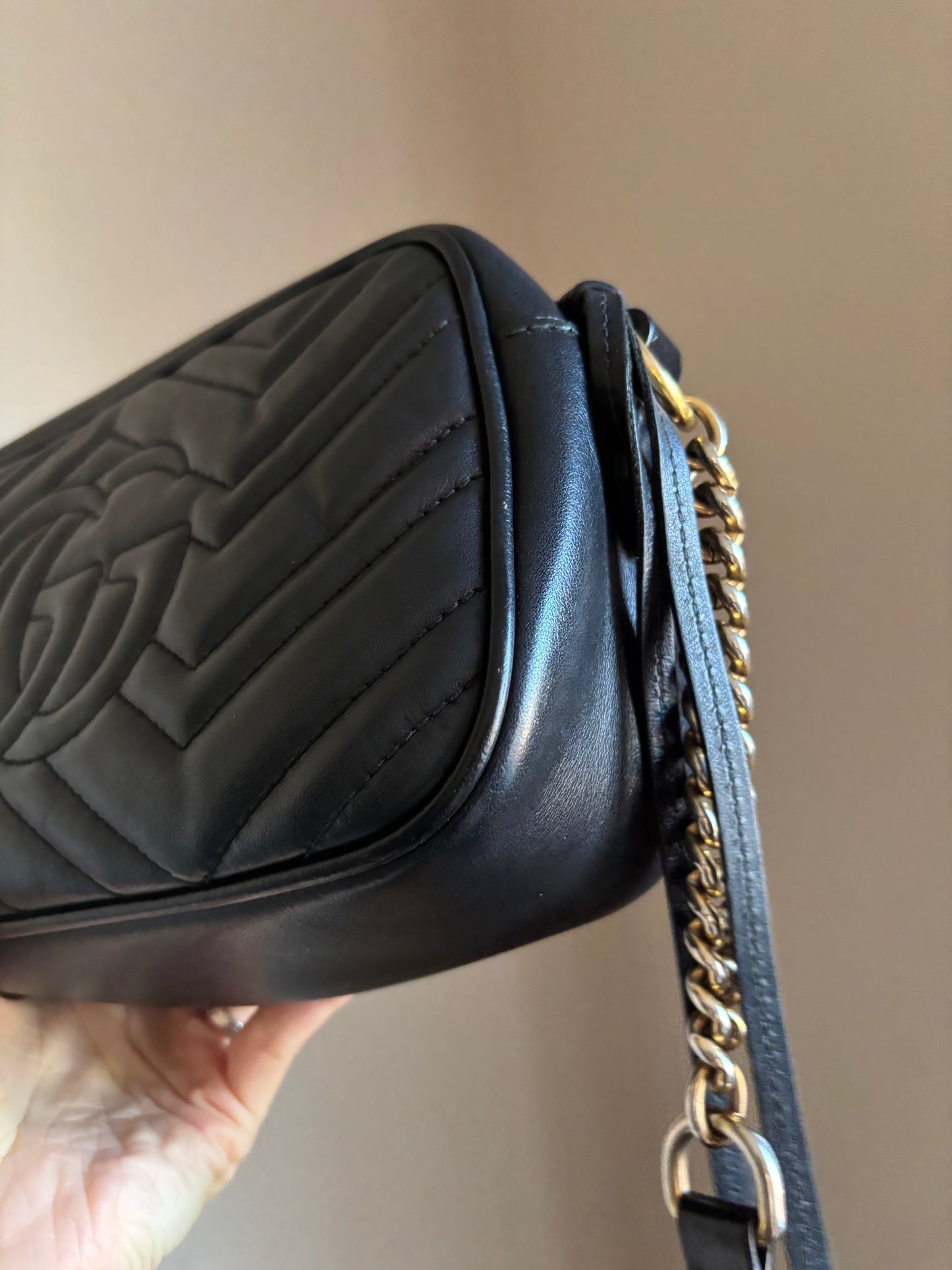 ❗️SOLD❗️Black Camera Marmont Small Bag