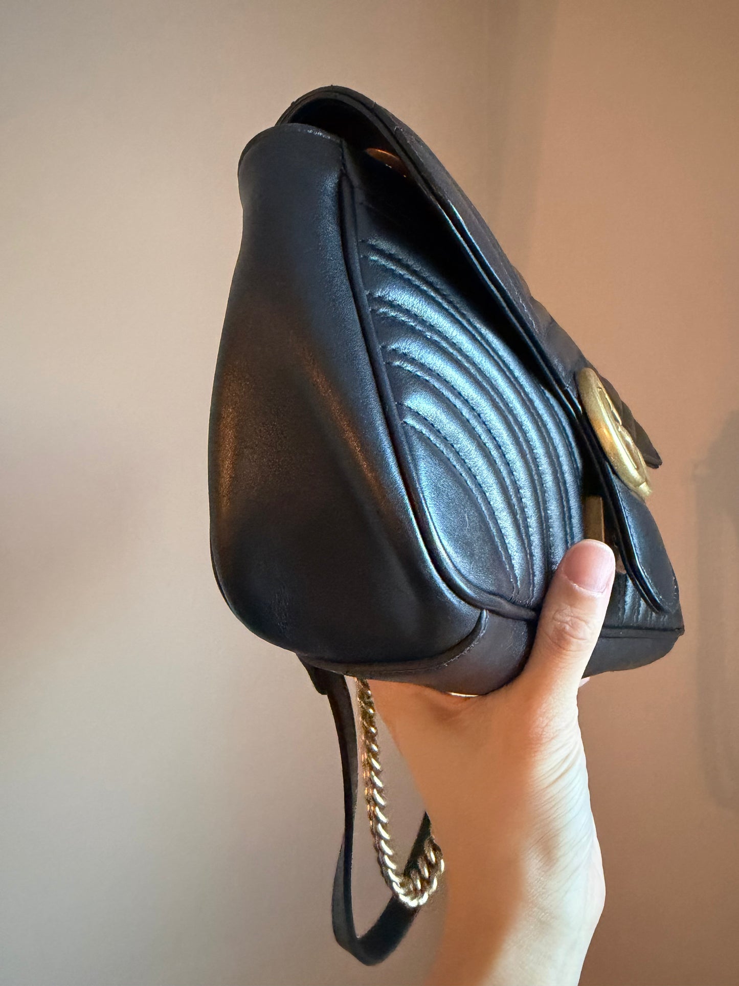 ❗️SOLD❗️Black Marmont Small Flap Bag