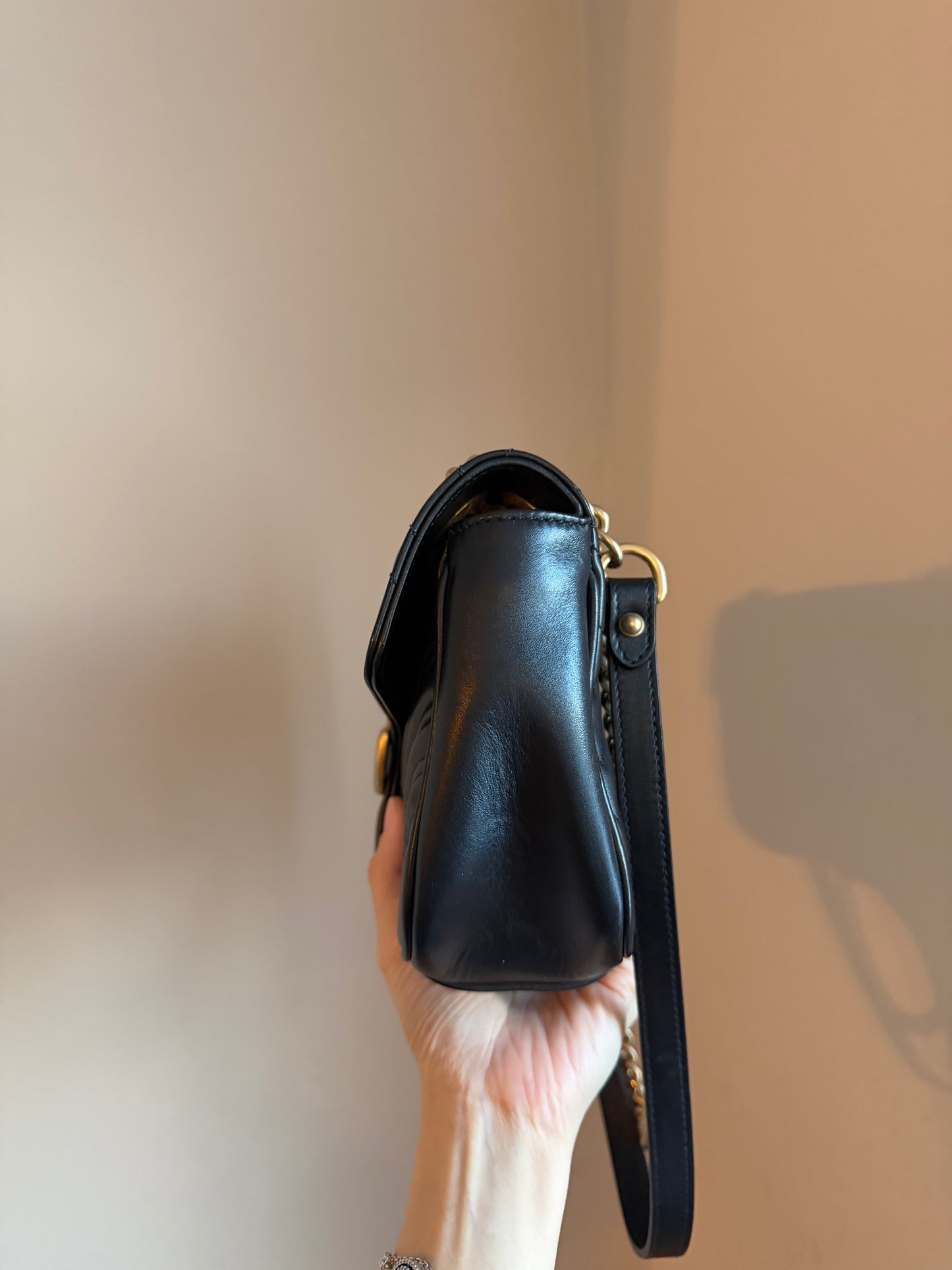 ❗️SOLD❗️Black Marmont Small Flap Bag