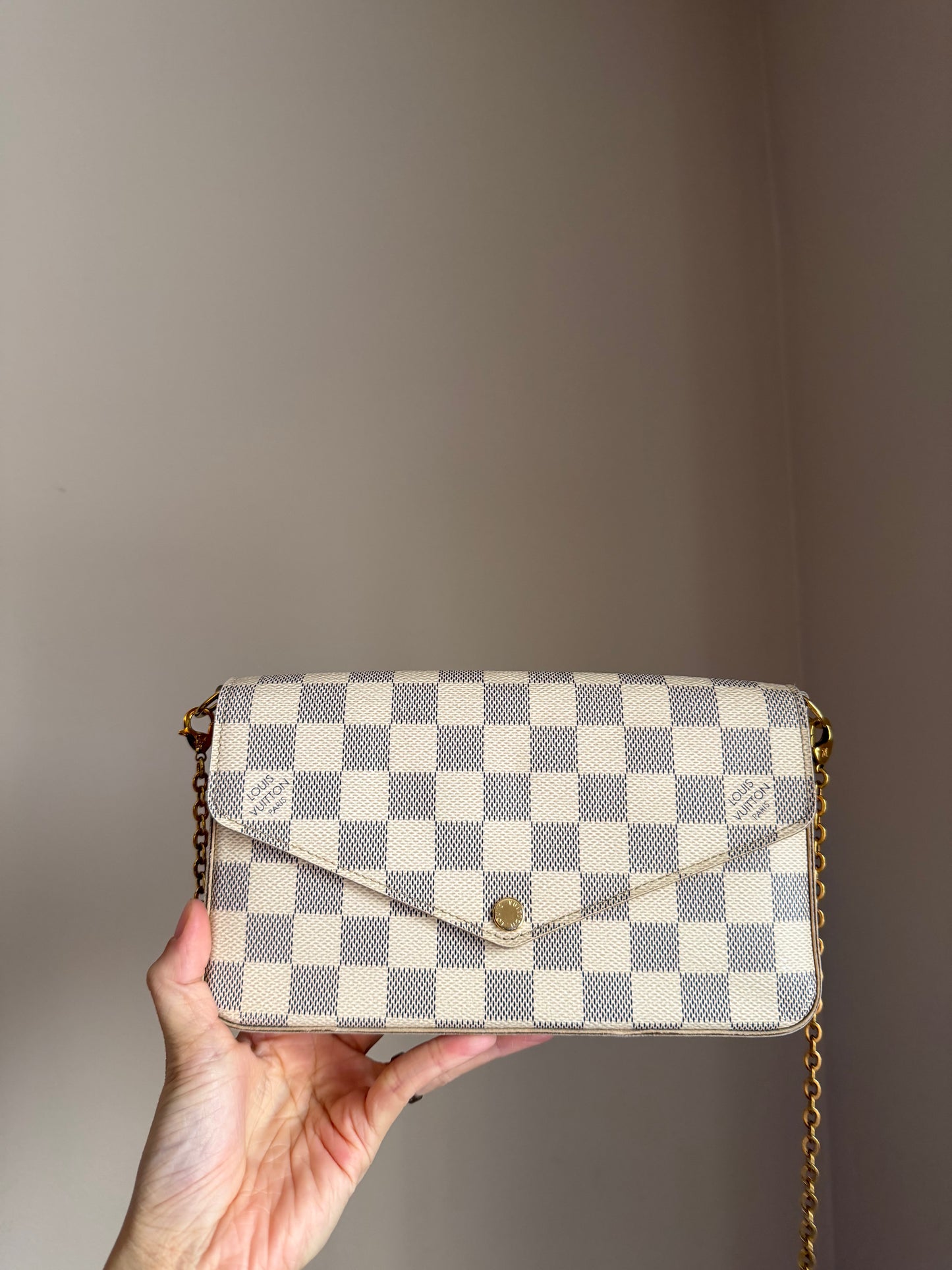 ❗️SOLD❗️Damier Azur Felicie with both inserts