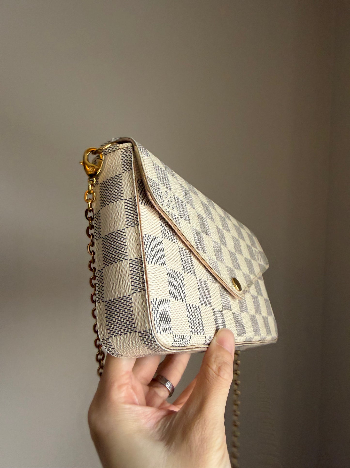 ❗️SOLD❗️Damier Azur Felicie with both inserts