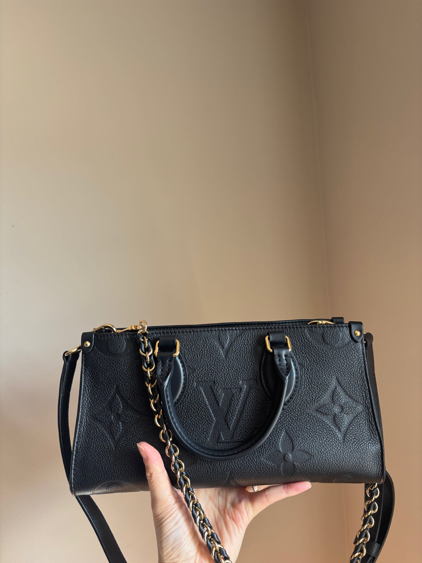 ❗️SOLD❗️ On-The-Go East West in Black Empreinte Leather