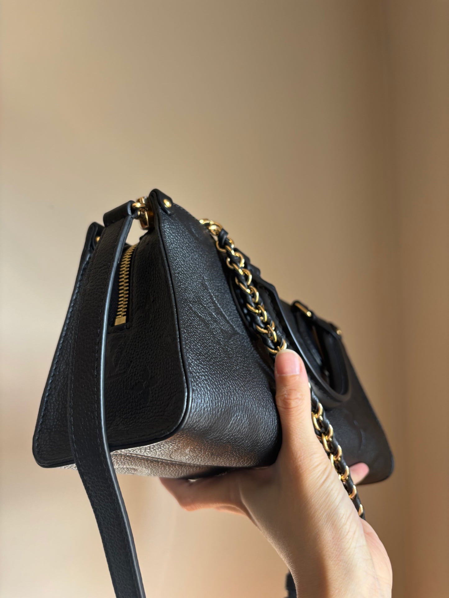 ❗️SOLD❗️ On-The-Go East West in Black Empreinte Leather