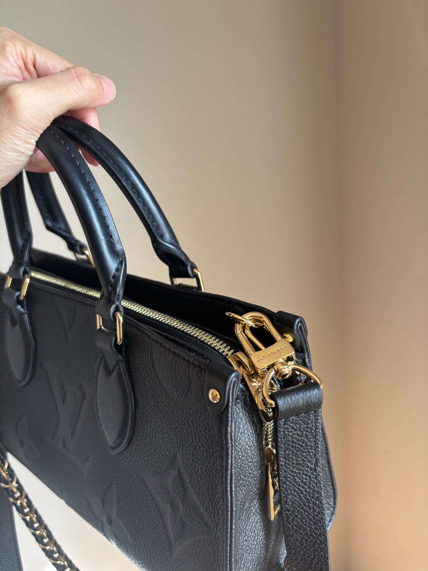 ❗️SOLD❗️ On-The-Go East West in Black Empreinte Leather