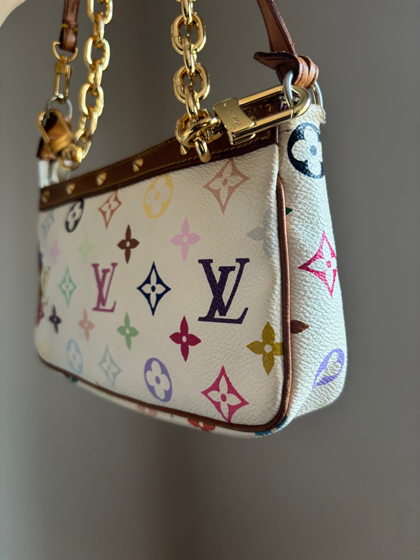 ❗️SOLD❗️ Murakami Pochette Accessoire White Multicolor
