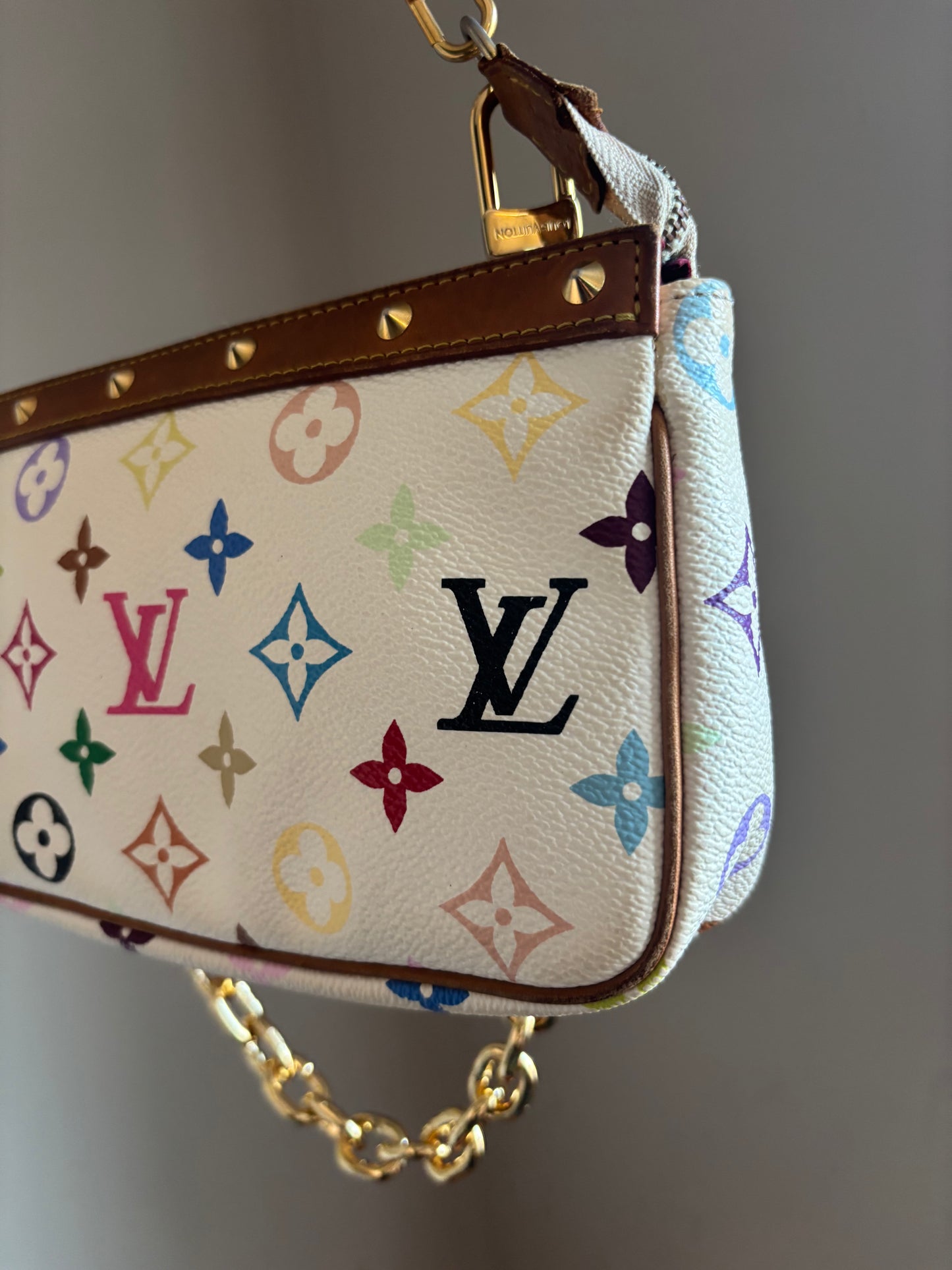 ❗️SOLD❗️ Murakami Pochette Accessoire White Multicolor