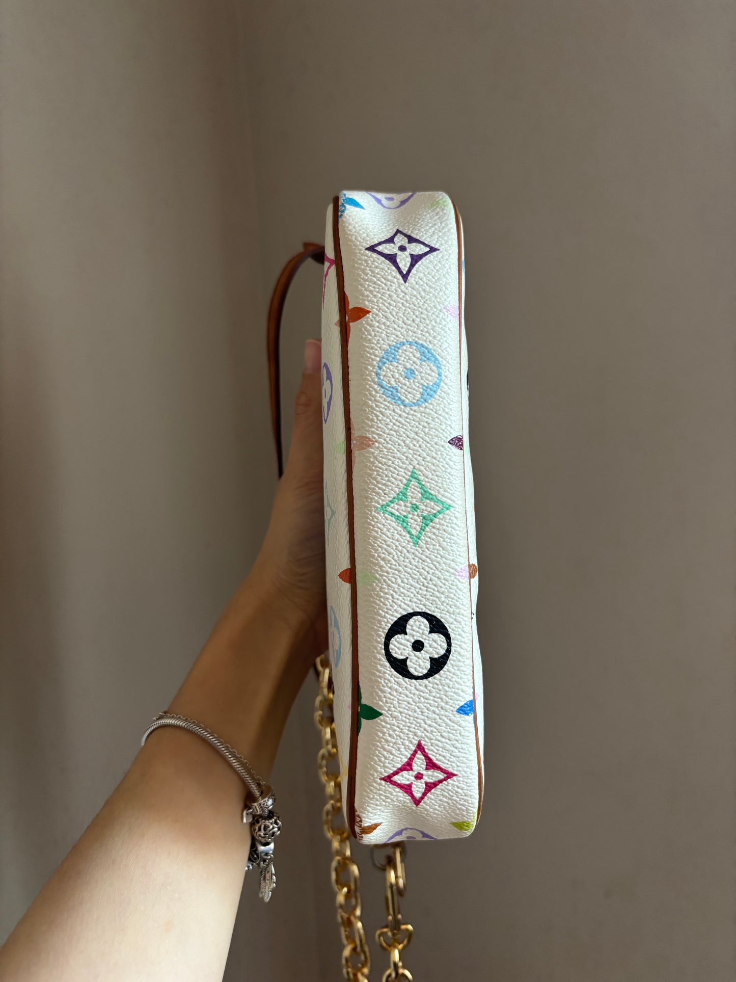 ❗️SOLD❗️ Murakami Pochette Accessoire White Multicolor