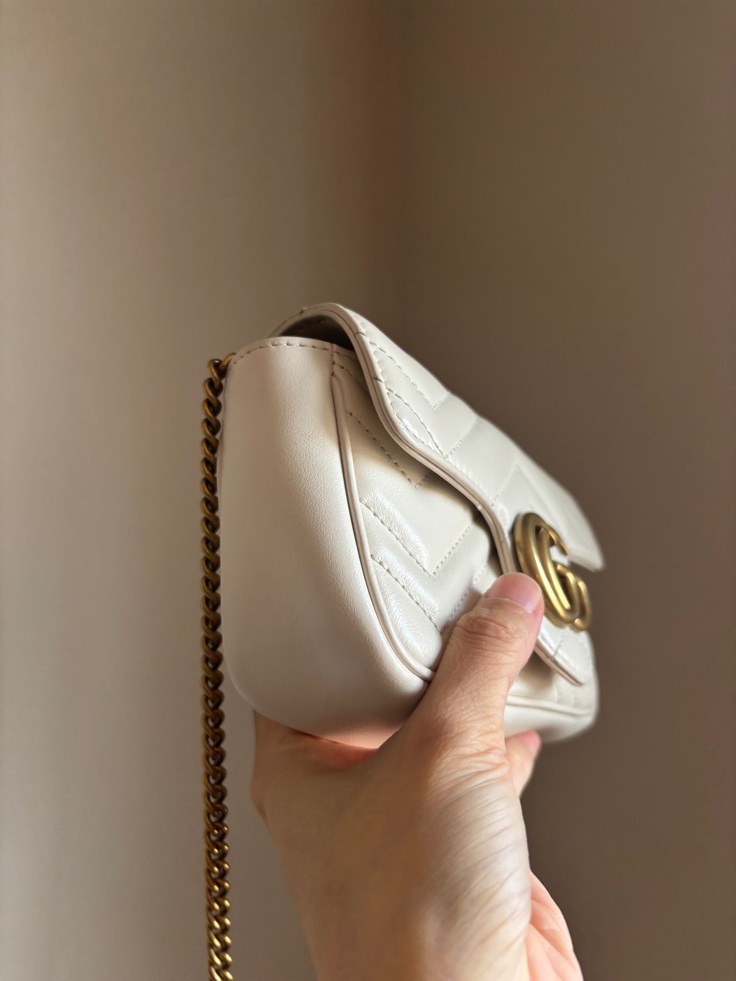 ❗️SOLD❗️ Supermini Marmont Bag in White