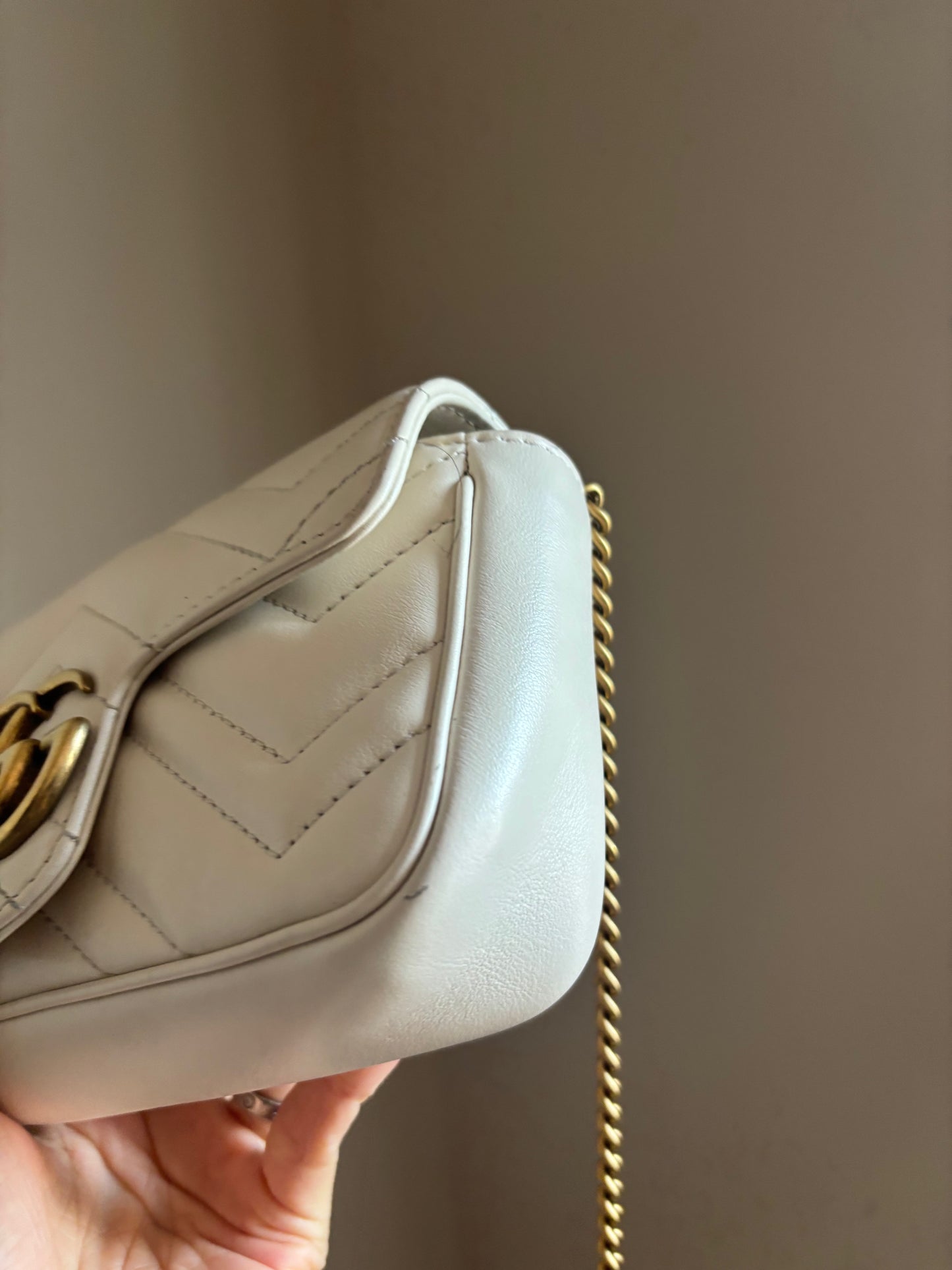 ❗️SOLD❗️ Supermini Marmont Bag in White