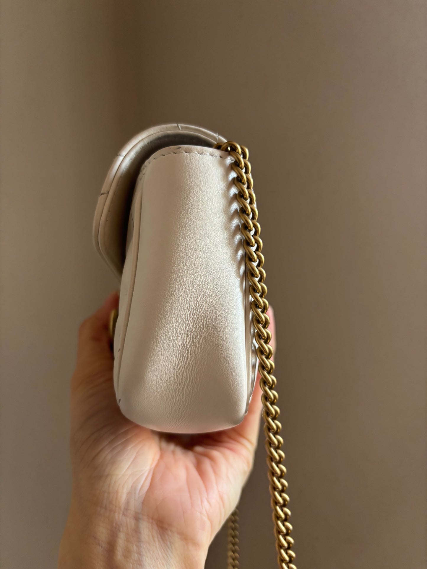 ❗️SOLD❗️ Supermini Marmont Bag in White