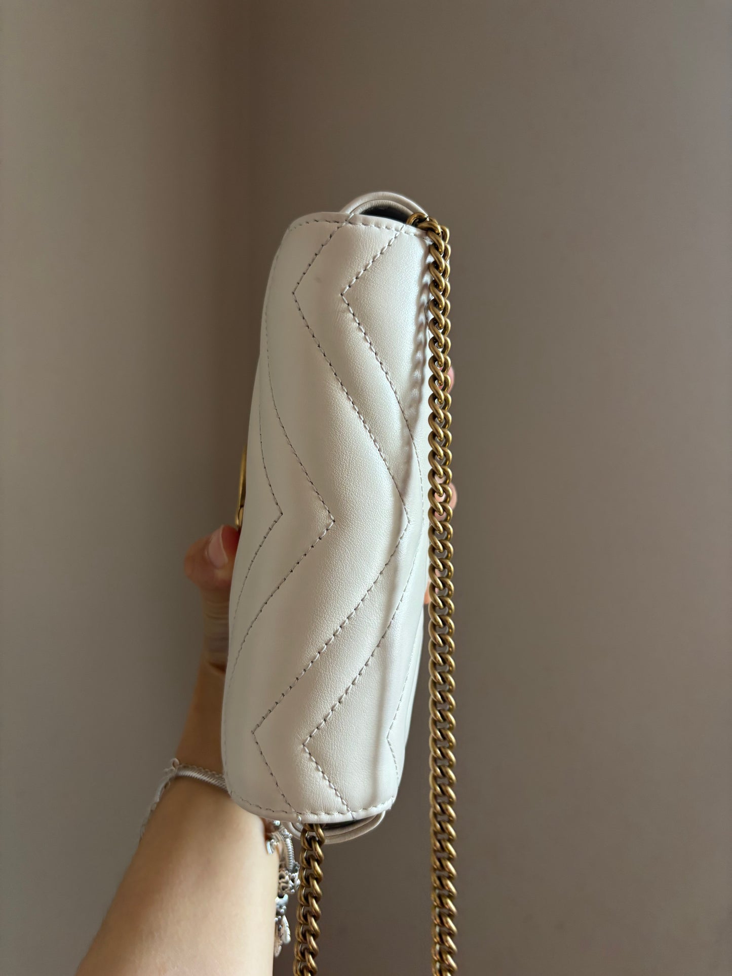 ❗️SOLD❗️ Supermini Marmont Bag in White