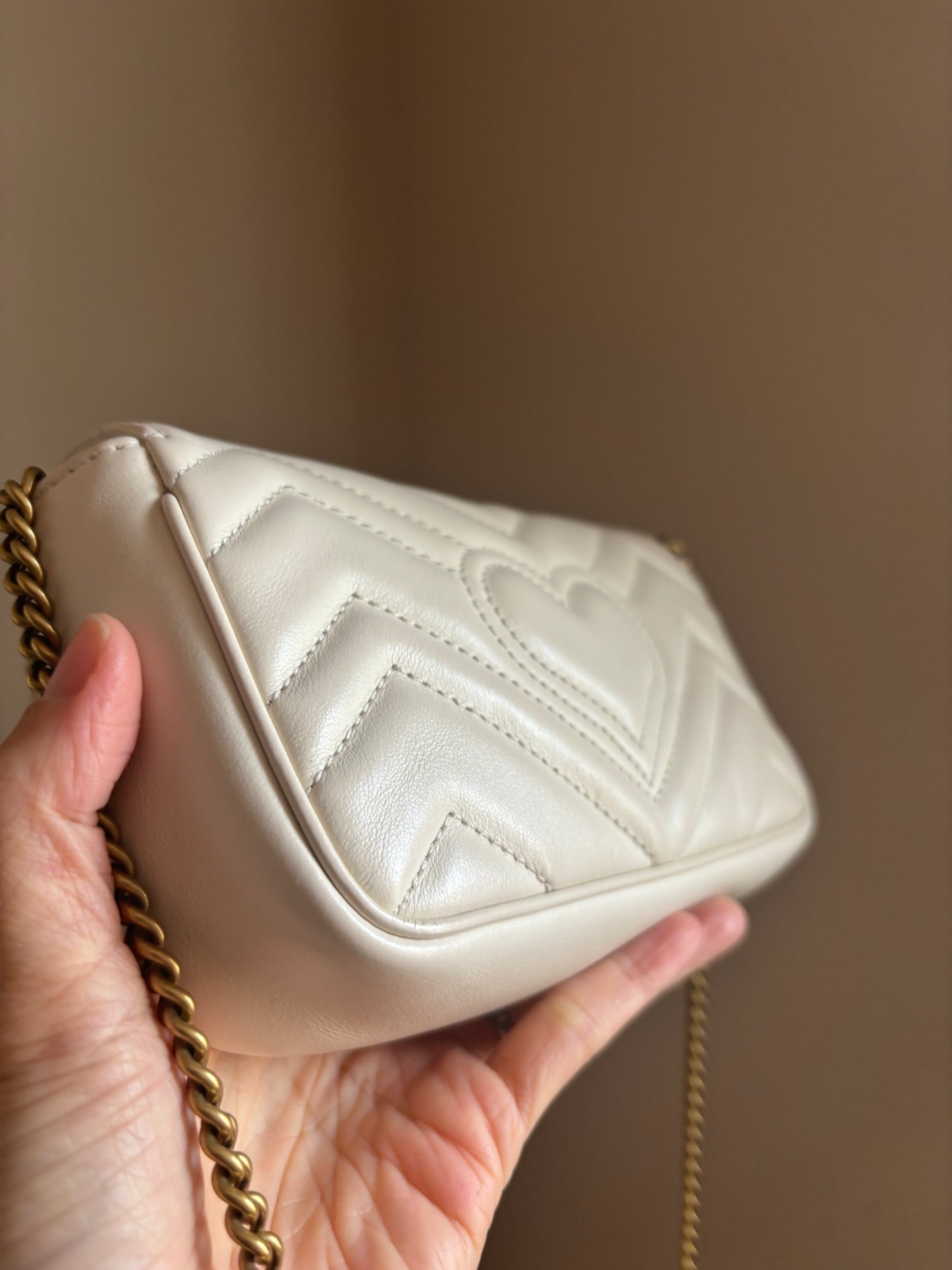❗️SOLD❗️ Supermini Marmont Bag in White