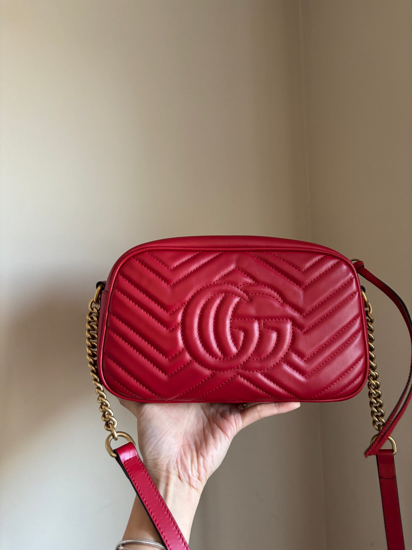 ❗️SOLD❗️ Small Marmont Camera Bag in Red