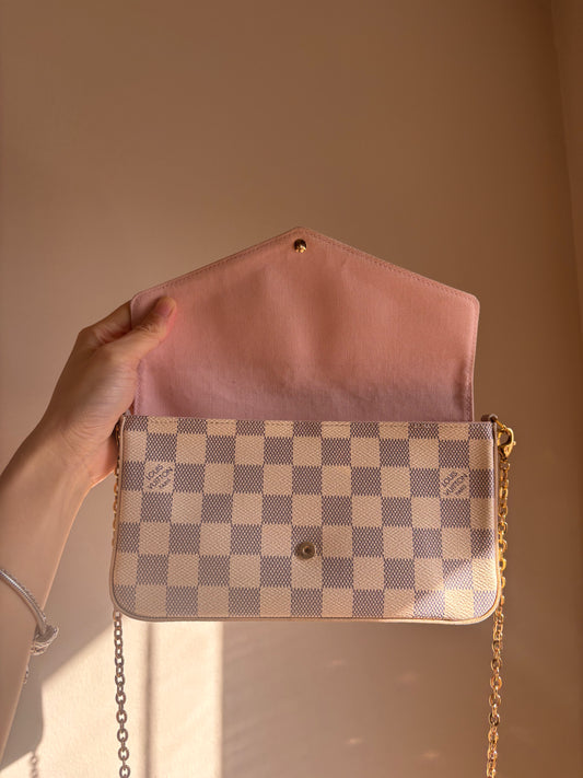 ❗️SOLD❗️ Damier Azur Felicie with Both Inserts