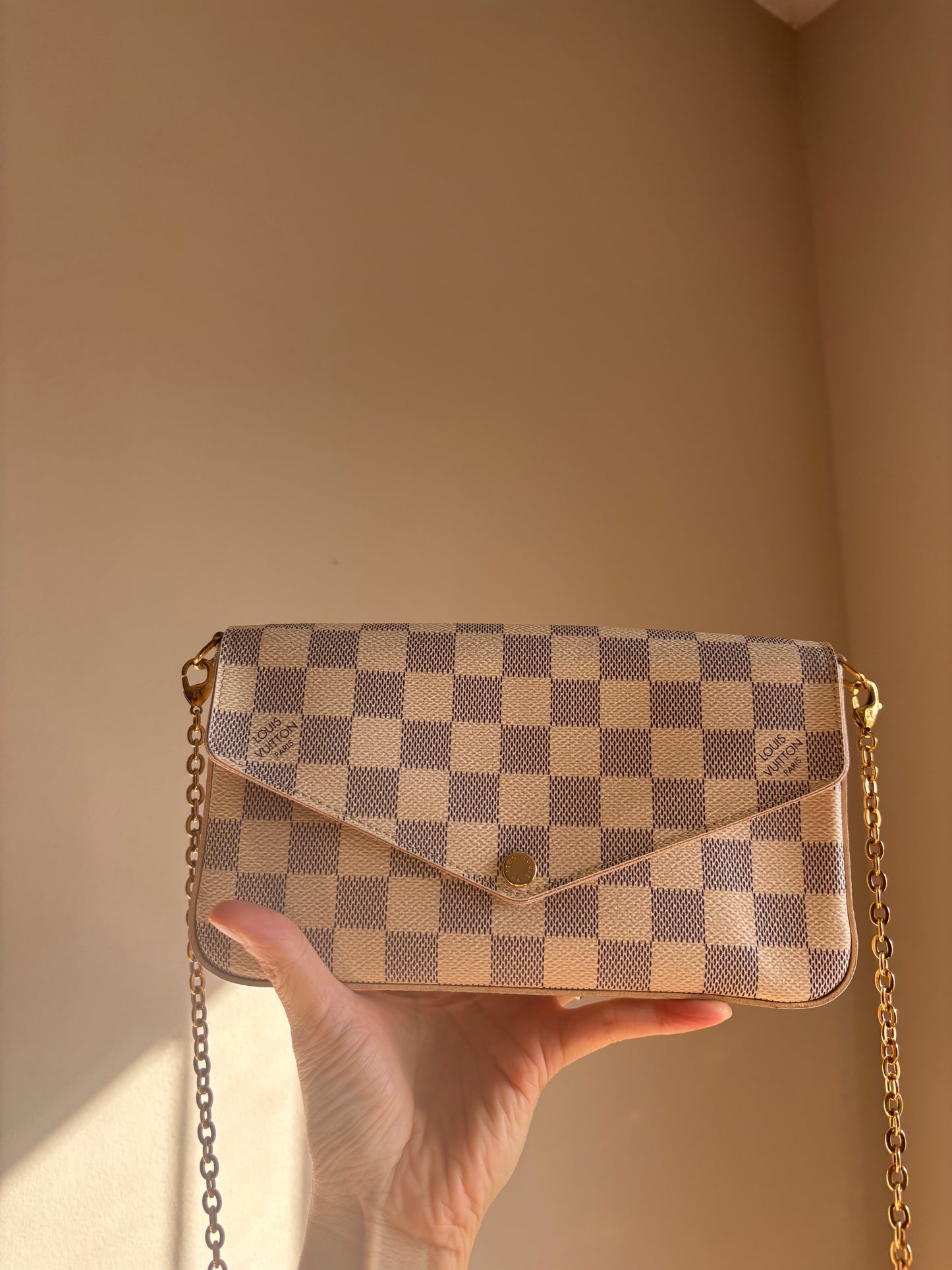 ❗️SOLD❗️ Damier Azur Felicie with Both Inserts