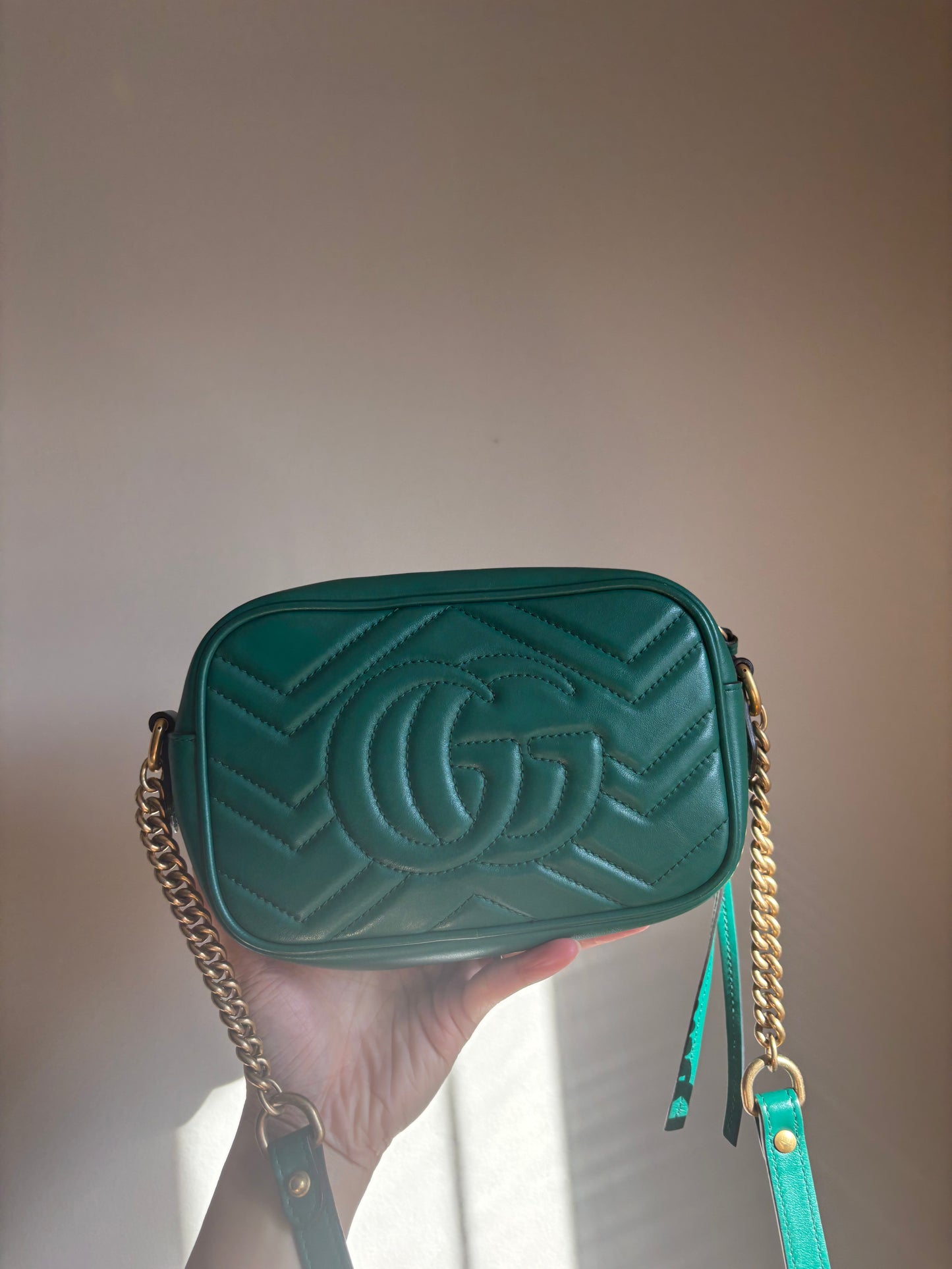 ❗️SOLD❗️Green Mini Marmont Camera Bag