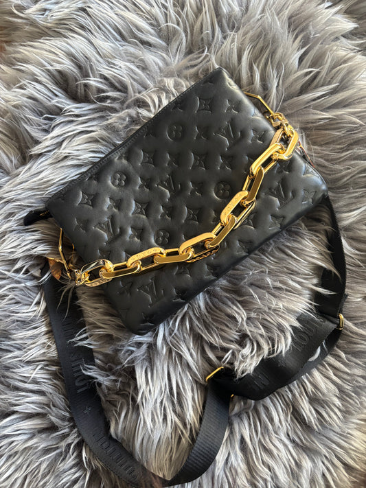 ❗️SOLD❗️Coussine PM Black Empreinte