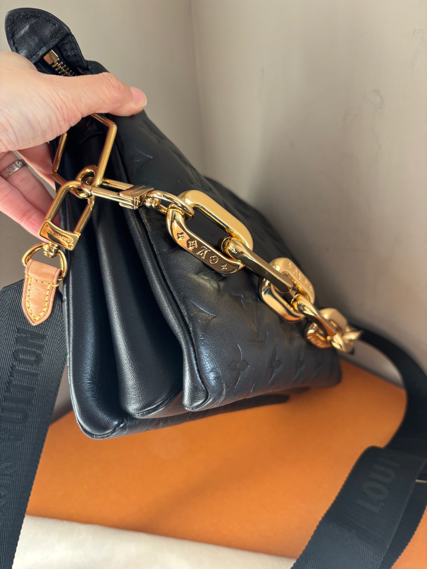❗️SOLD❗️Coussine PM Black Empreinte