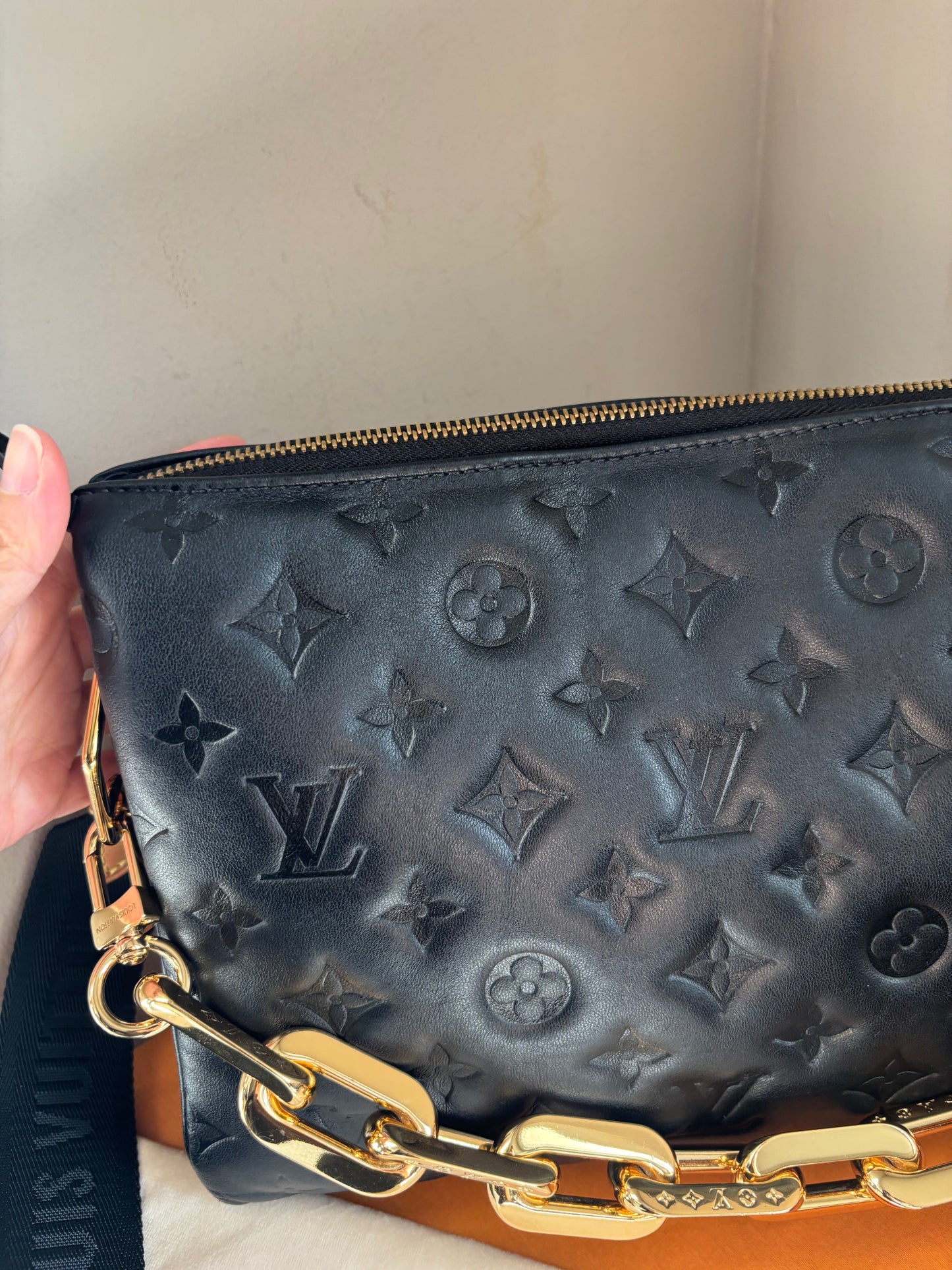 ❗️SOLD❗️Coussine PM Black Empreinte