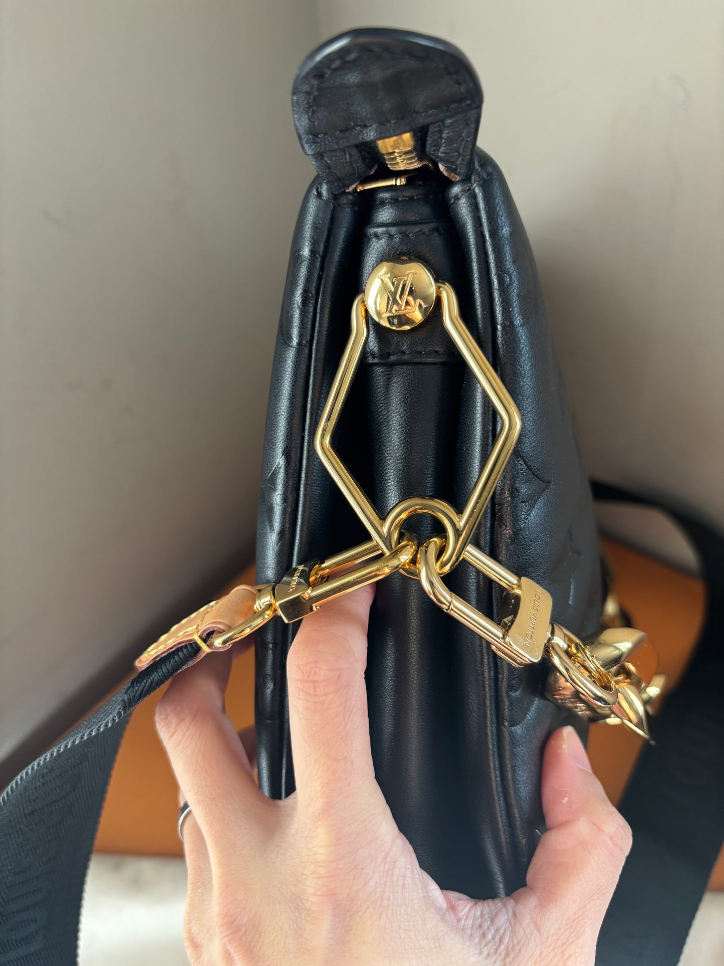 ❗️SOLD❗️Coussine PM Black Empreinte