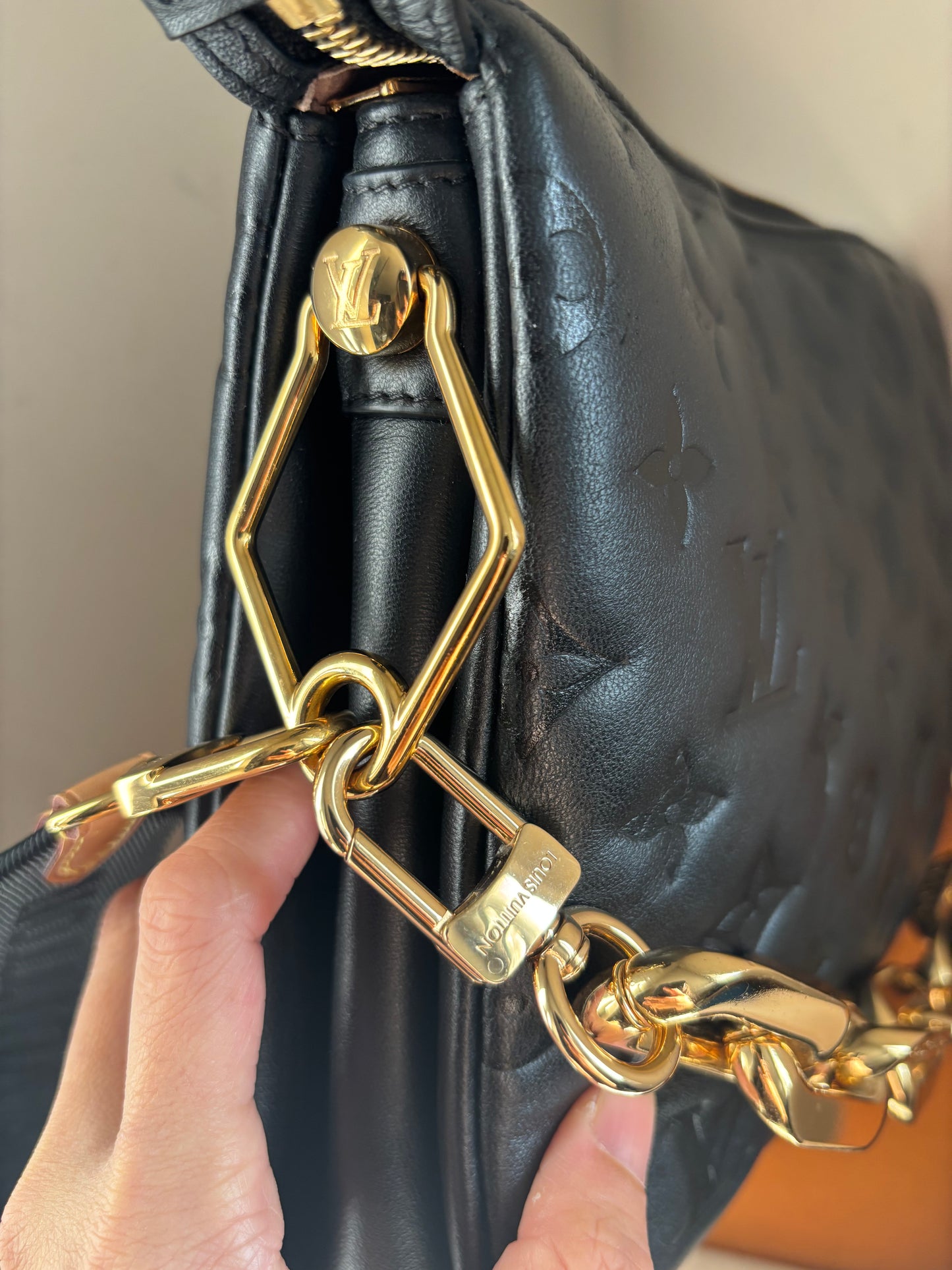 ❗️SOLD❗️Coussine PM Black Empreinte