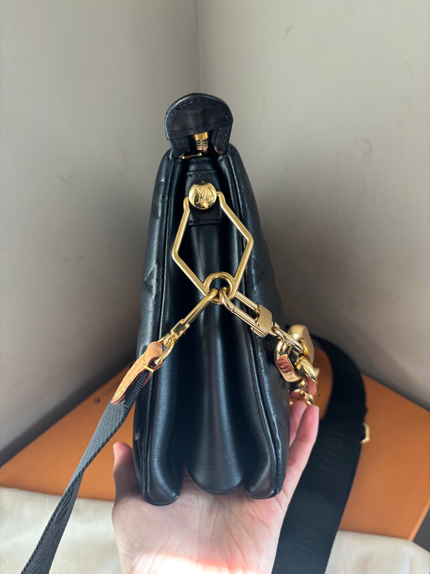 ❗️SOLD❗️Coussine PM Black Empreinte