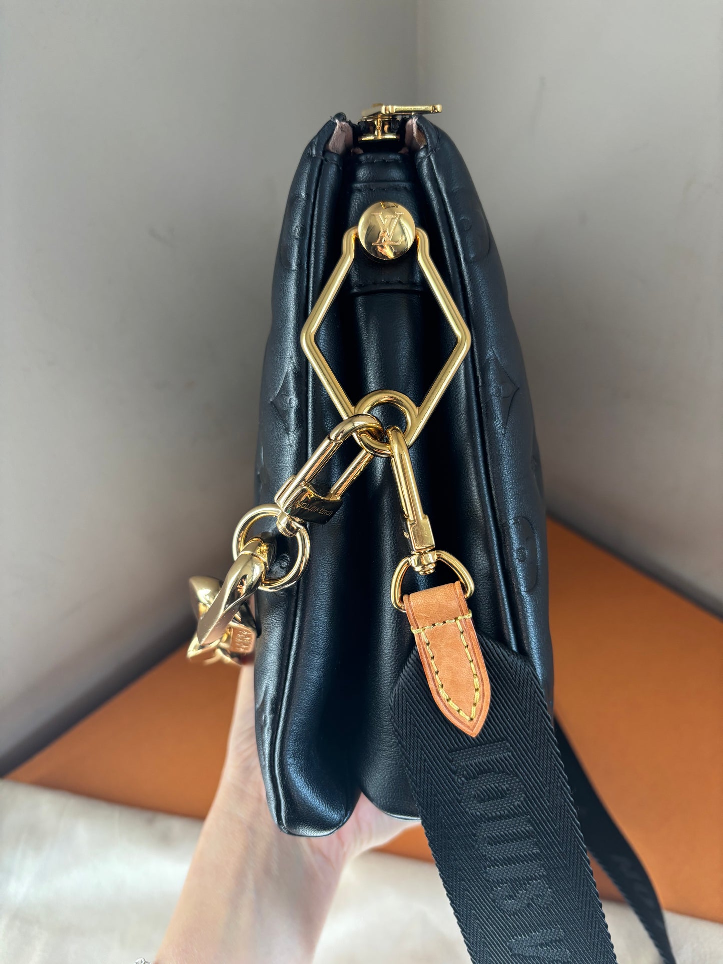 ❗️SOLD❗️Coussine PM Black Empreinte