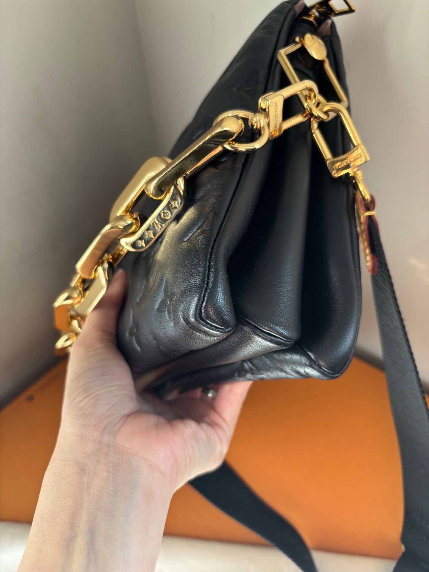❗️SOLD❗️Coussine PM Black Empreinte