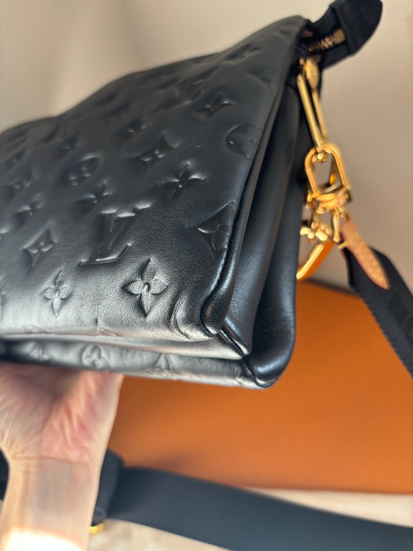 ❗️SOLD❗️Coussine PM Black Empreinte